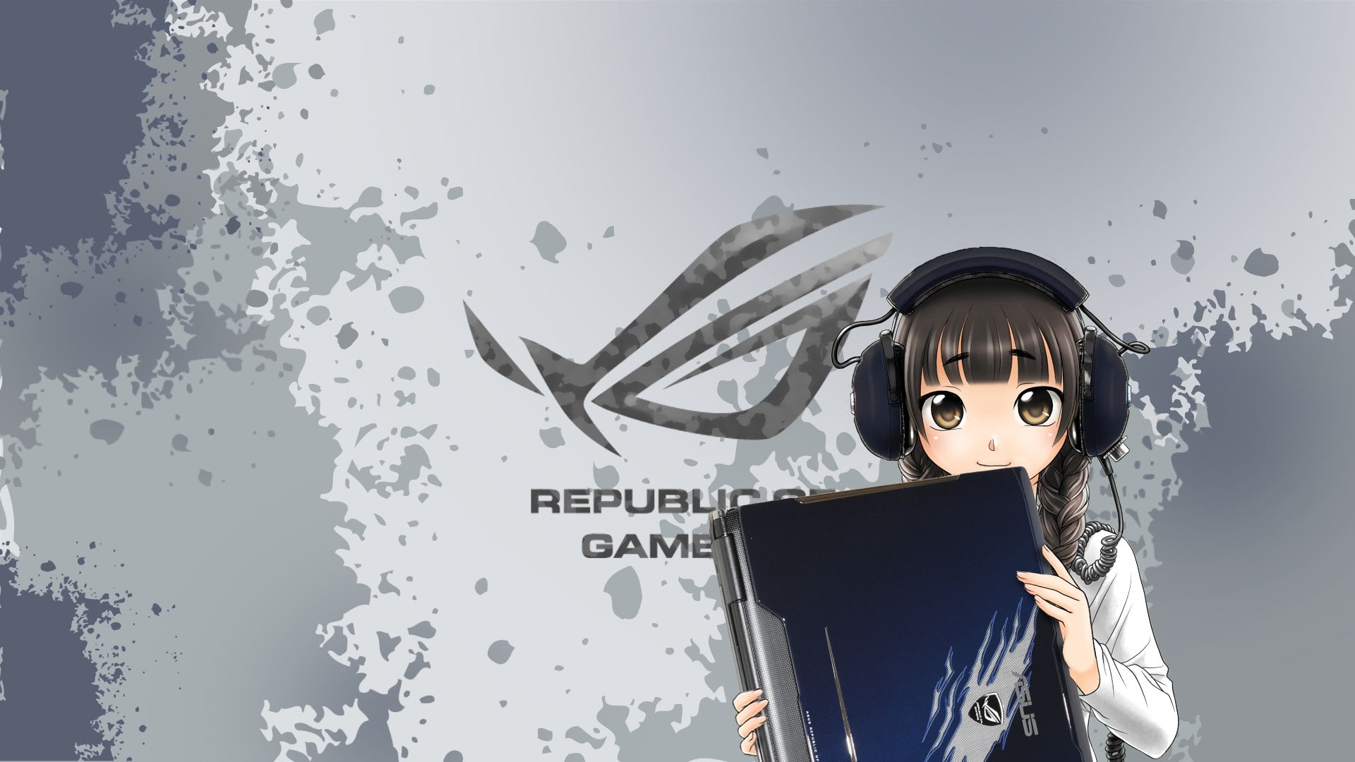 Anime Girls ASUS ROG Republic Of Gamers 2k
