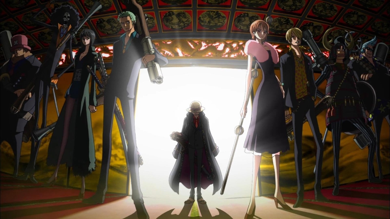 anime wallpaper One Piece Franky Monkey D Luffy 2k