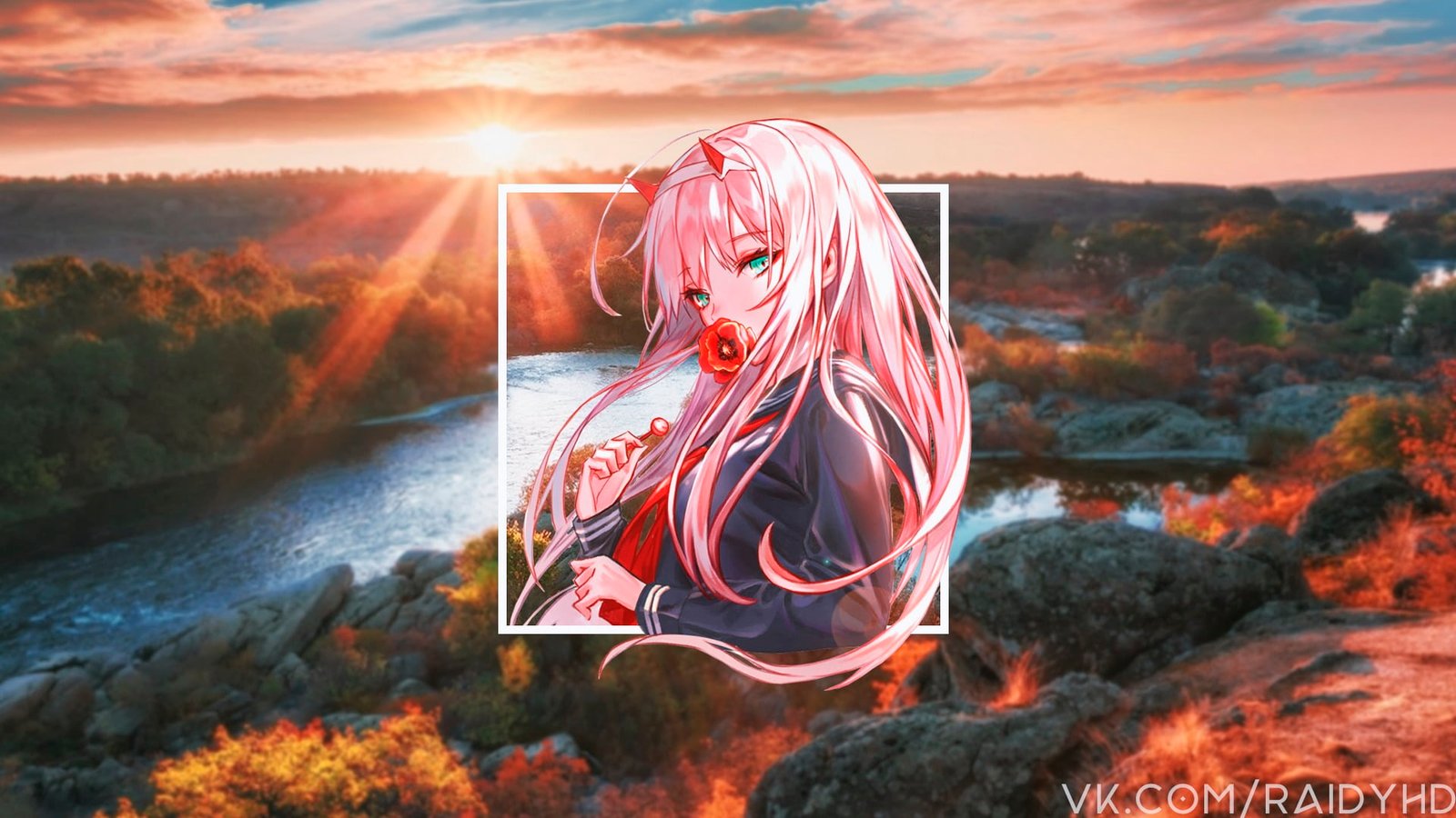 anime girls picture in Zero Two Darling the FranXX 2k