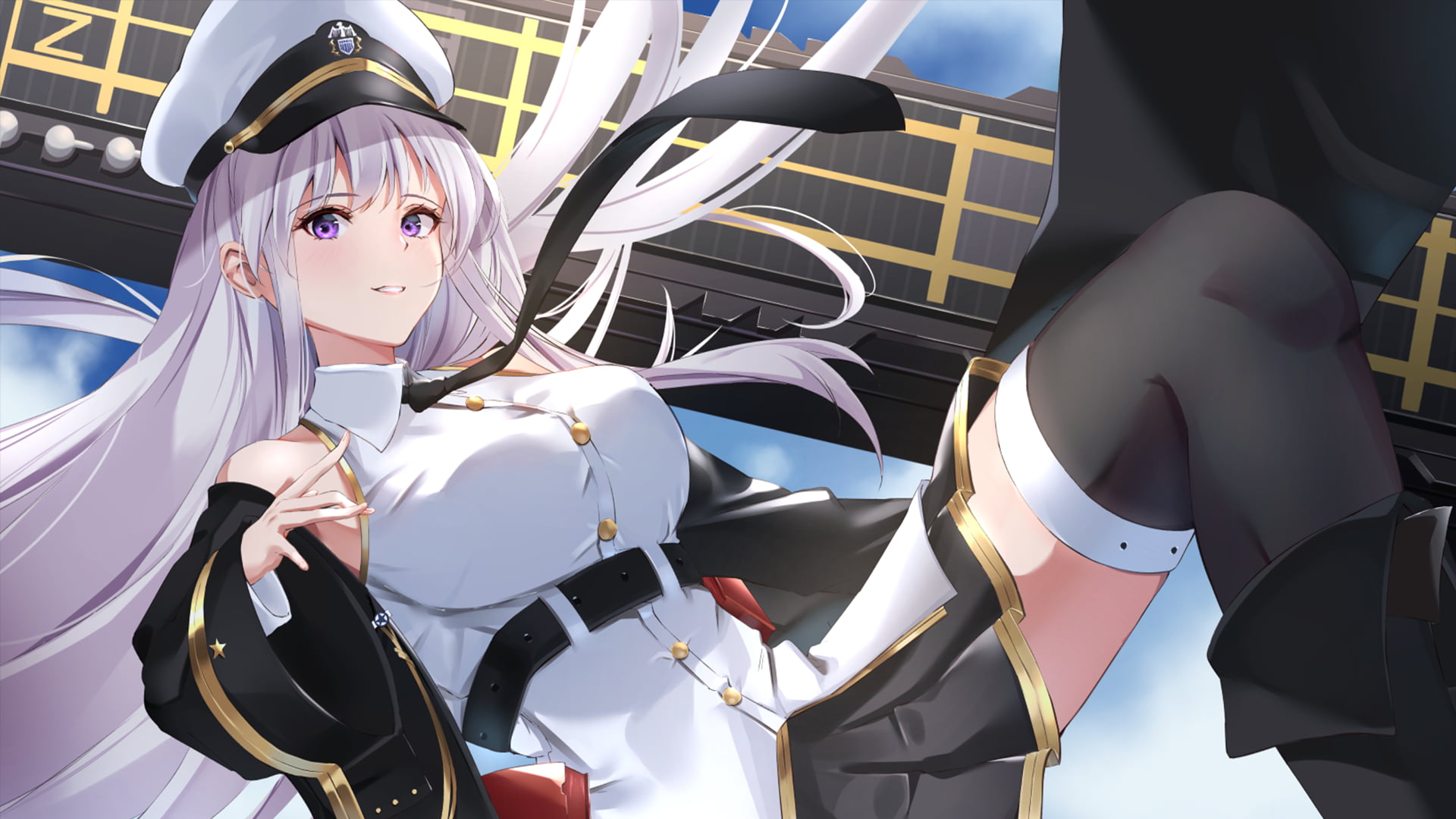 Anime Azur Lane Enterprise Long Hair Purple Eyes 2k