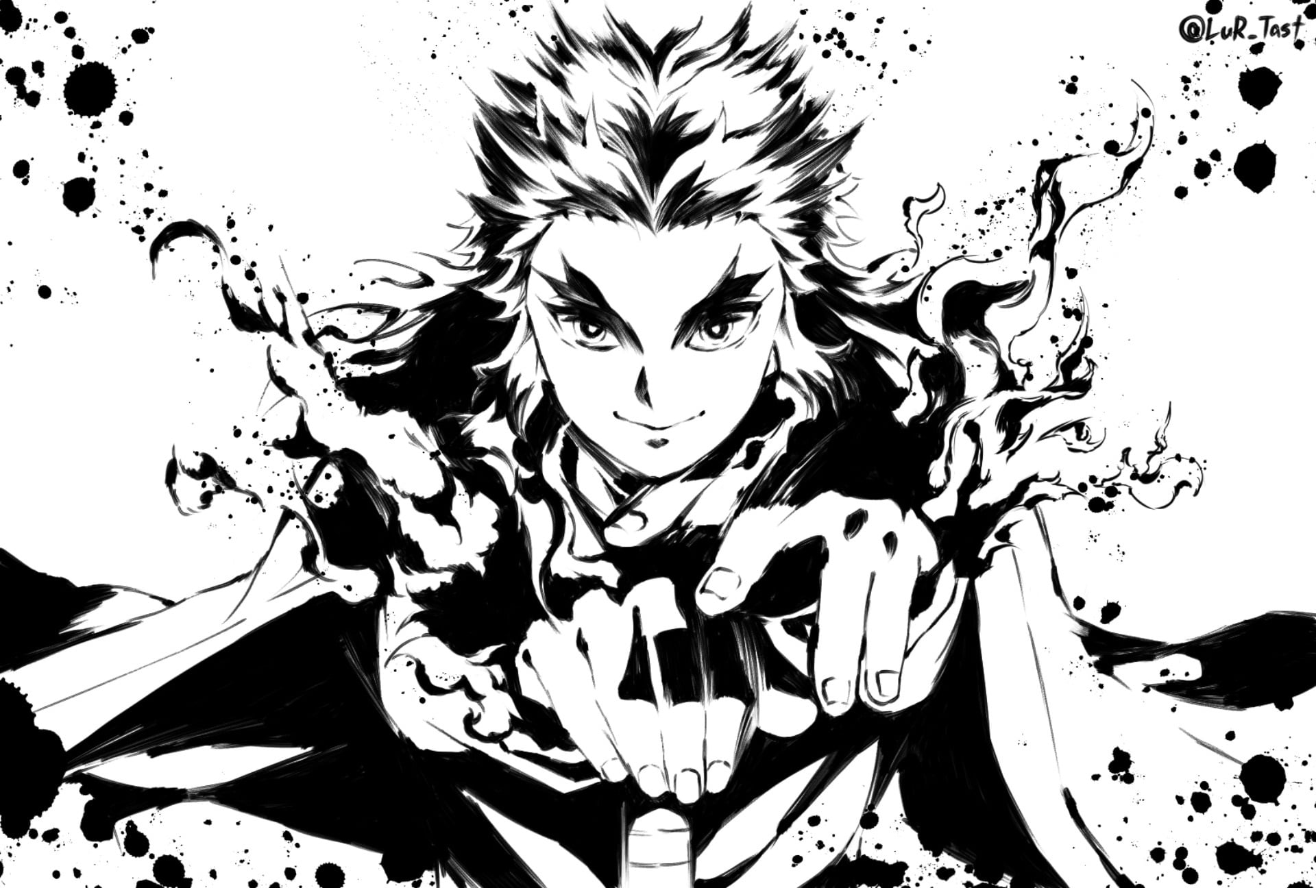 Anime Demon Slayer Kimetsu no Yaiba Kyojuro Rengoku 2k