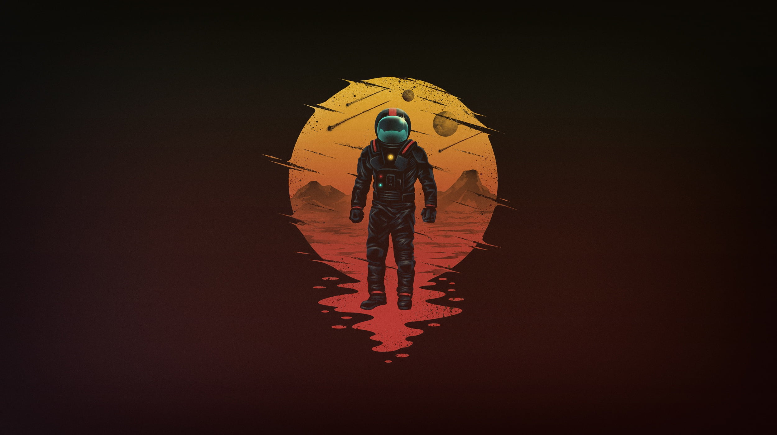 astronaut illustration space art men people vector 2k