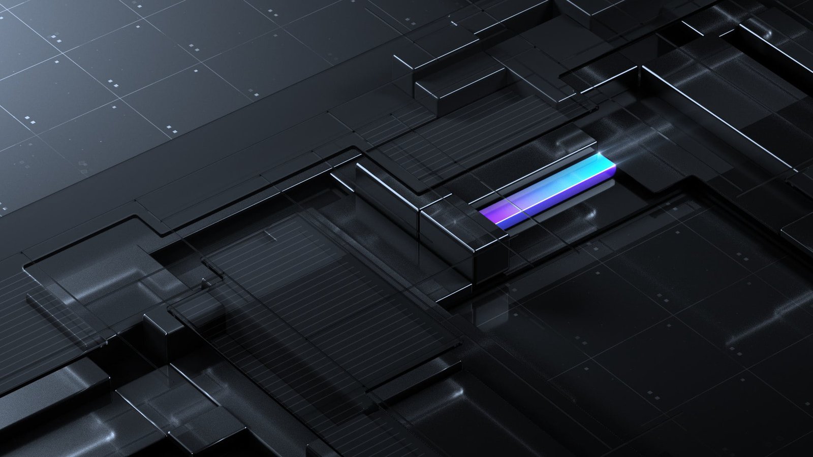 black graphic art abstract technology futuristic illustration 2k