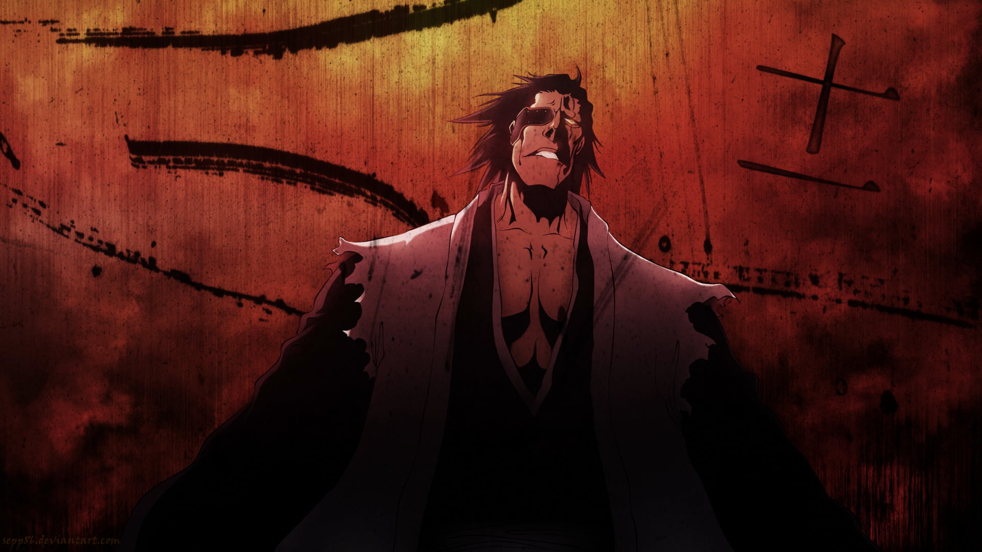 Bleach character illustration Anime Kenpachi Zaraki people 2k