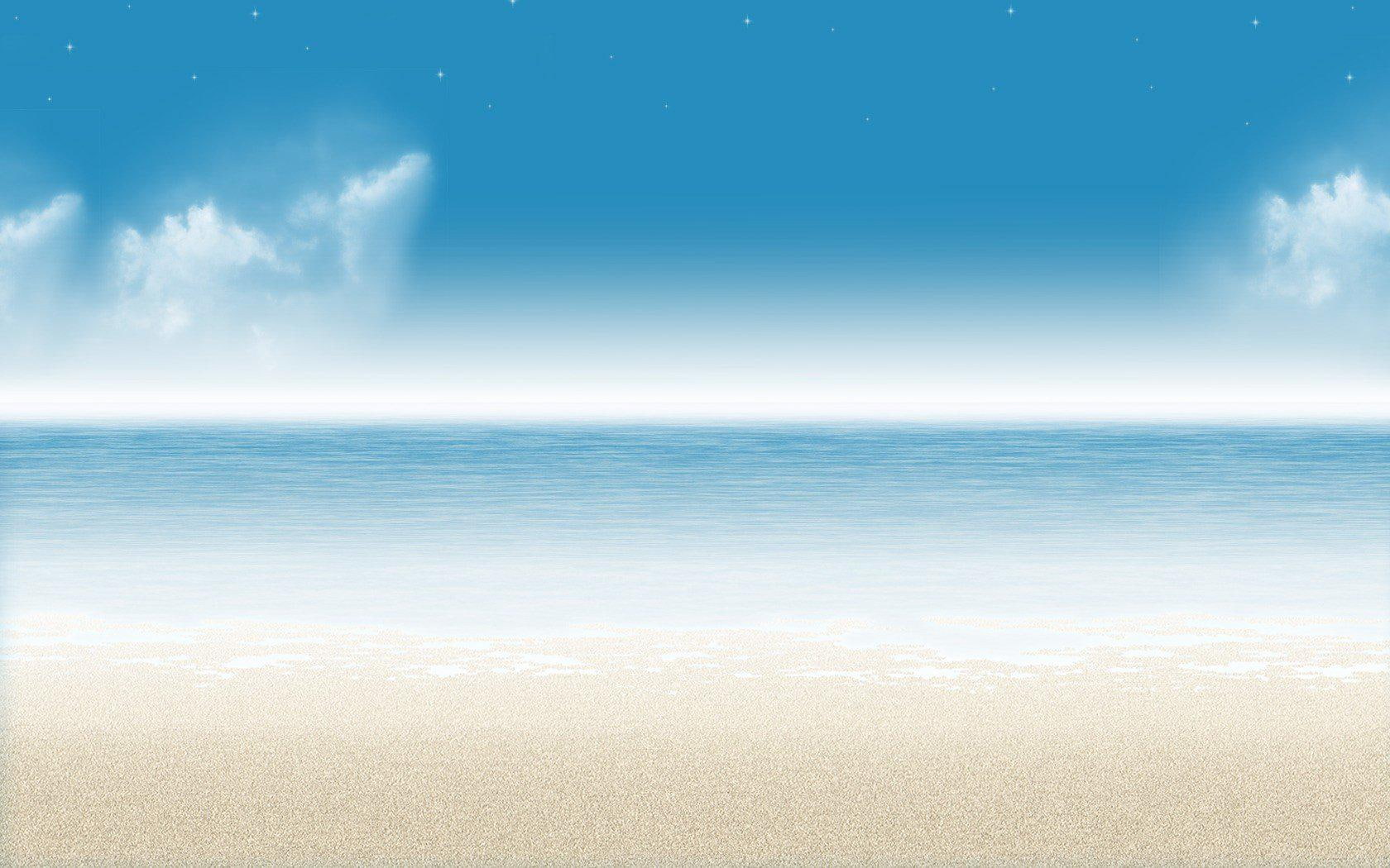 Blue Ocean Clouds Nature Minimalistic Stars Outdoors Serene Skyscapes Sea Beaches Free Desktop 2k