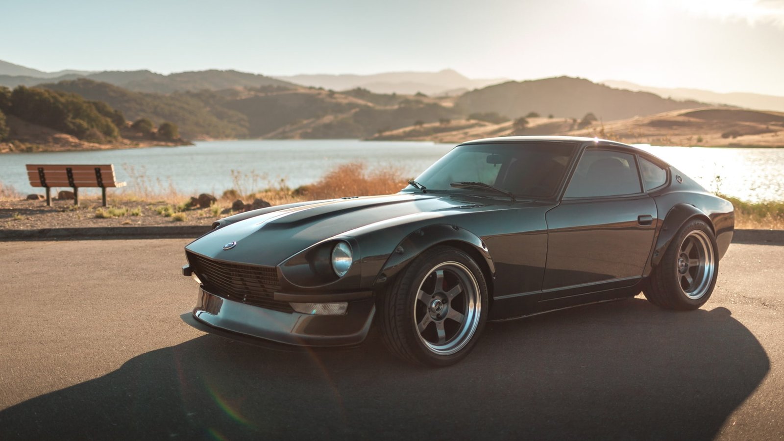 car Speedhunters Nissan ZX JDM vehicle landscape black cars 2k