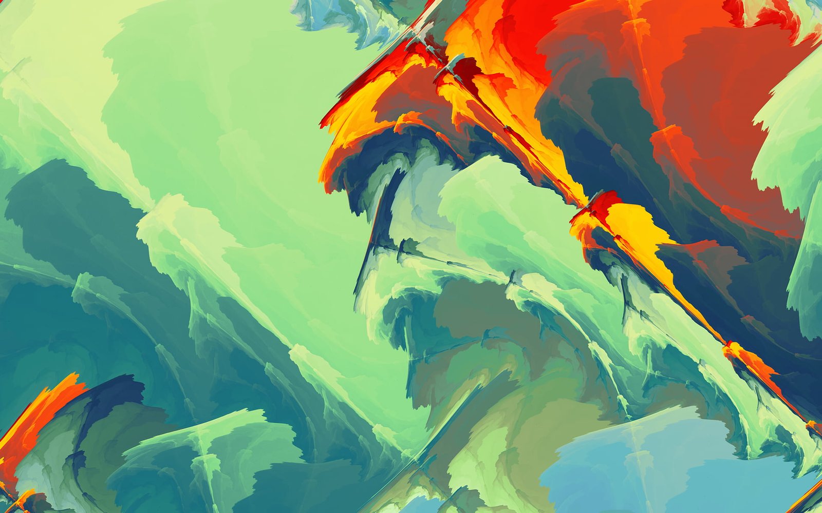 abstract painting colorful digital art DeviantArt nature 2k