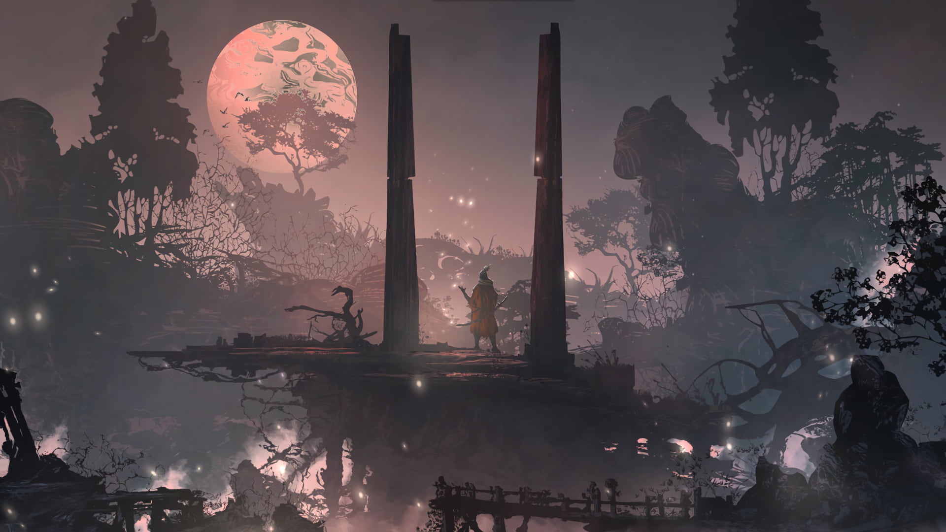 comic art fantasy video games Sekiro Shadows Die Twice 2k