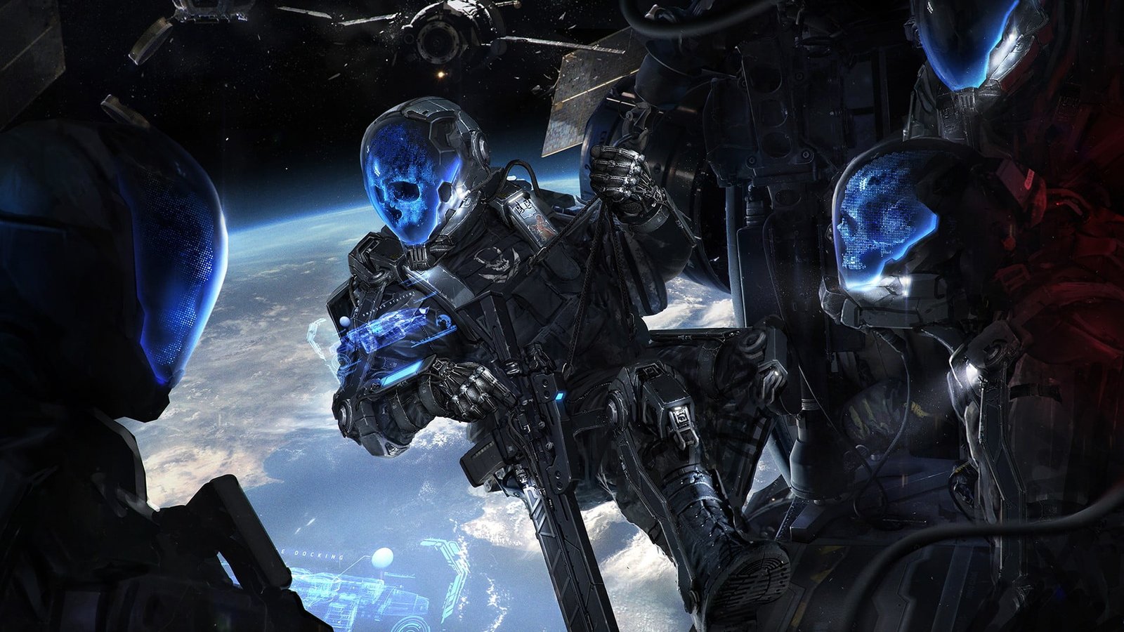 aliens in space wallpaper futuristic military science fiction 2k