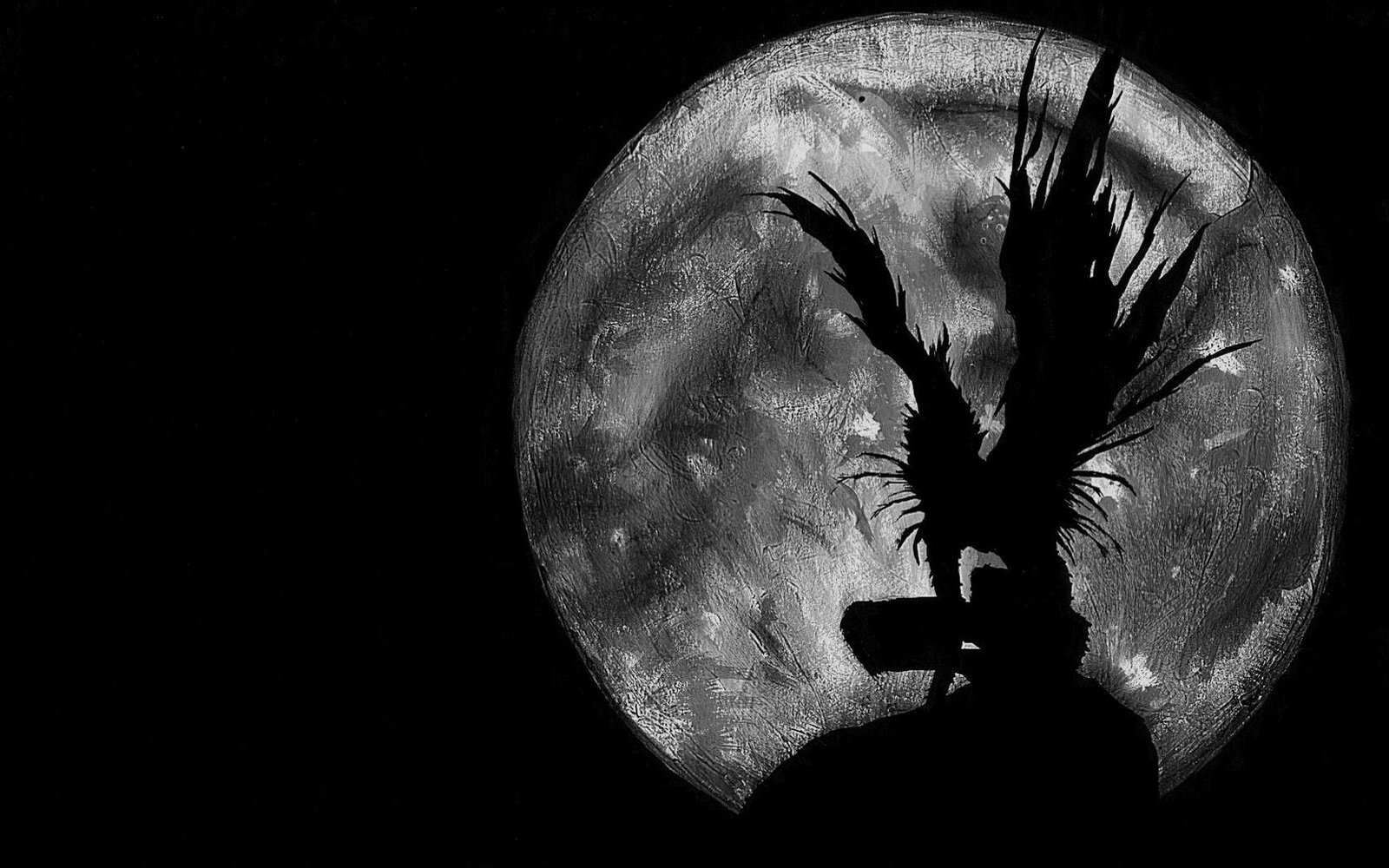 Death Note Ryuk wallpaper Moon human body part one person 2k