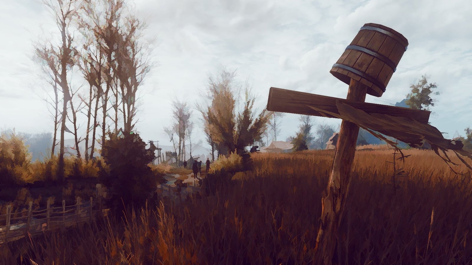 animated farm digital wallpaper The Witcher 3 Wild Hunt video games 2k