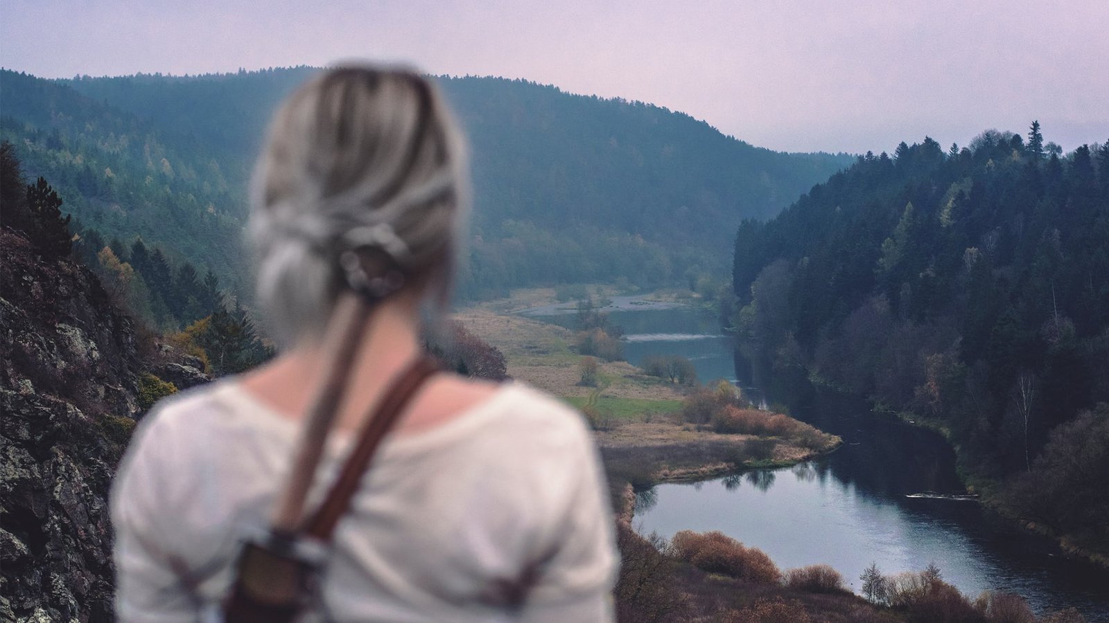 Ciri The Witcher 3 Wild Hunt cosplay landscape 2k