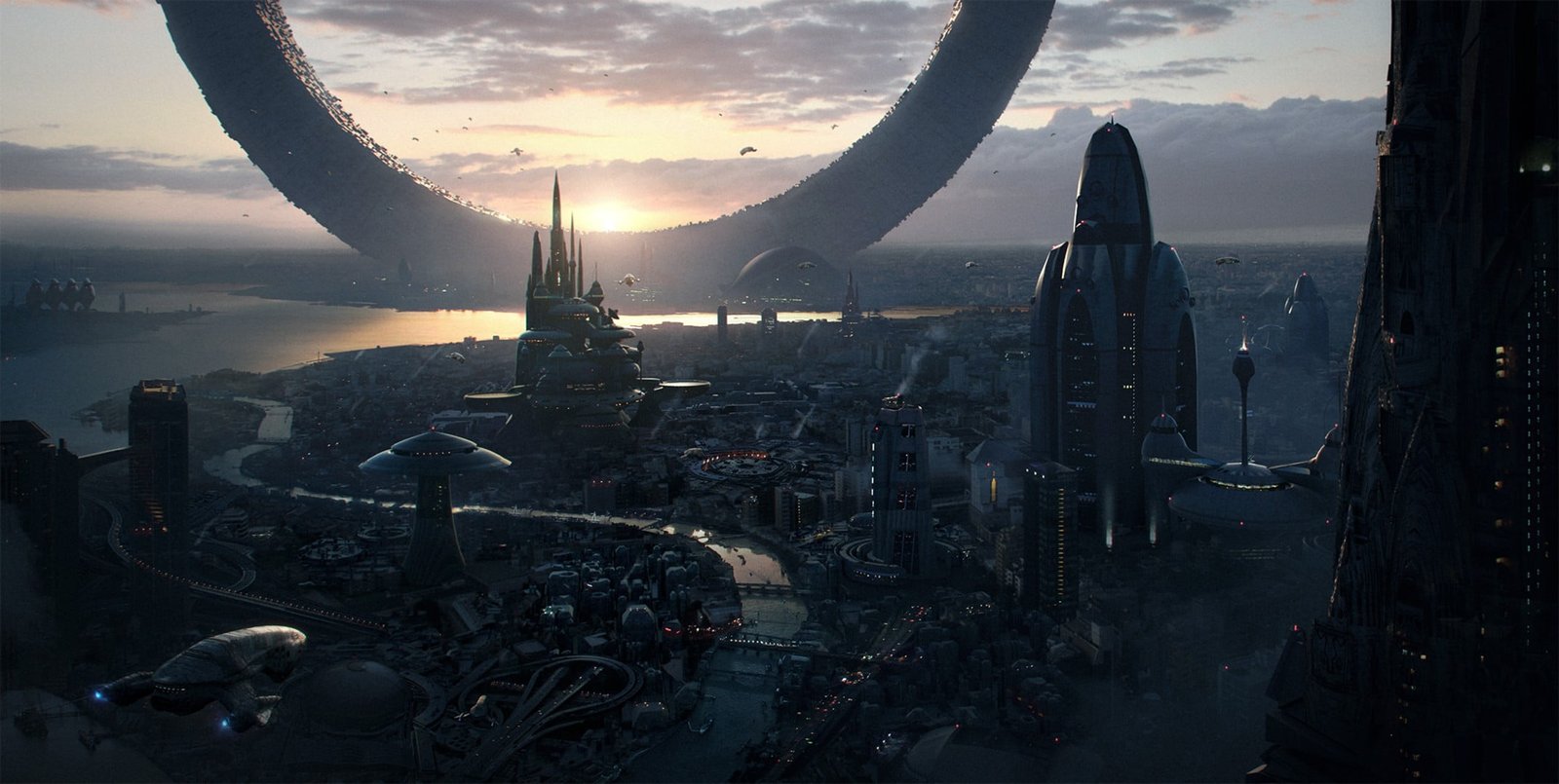 city movie still screenshot futuristic artwork science fiction 2k