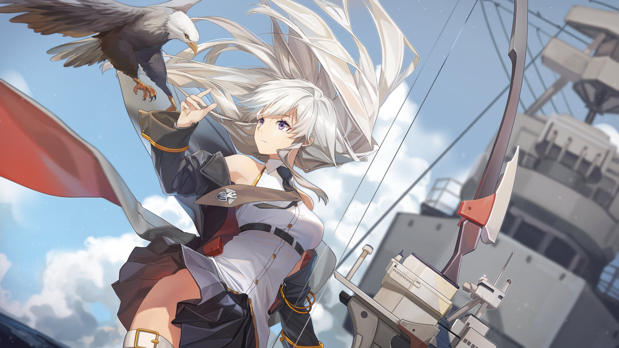 anime girls Azur Lane Enterprise eagle 2k