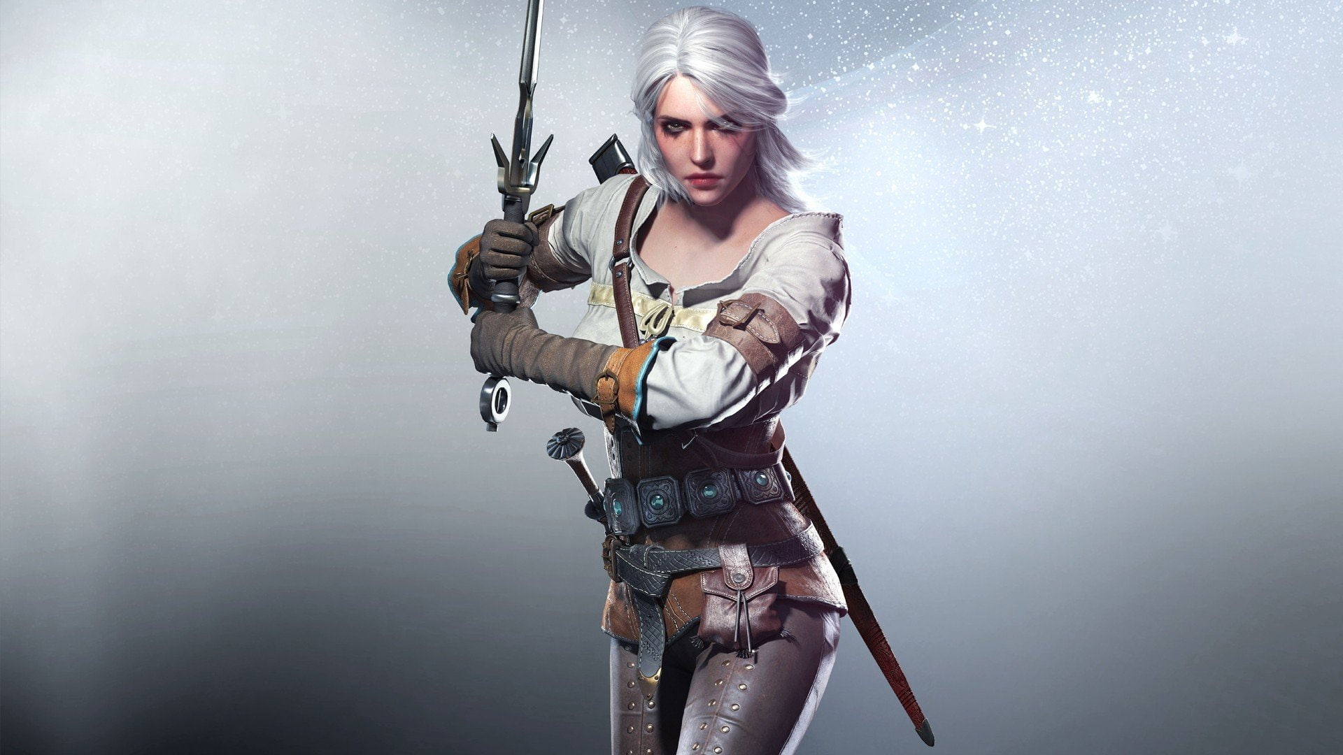 Cris girl look SCAR sword the Witcher Zirael 2k