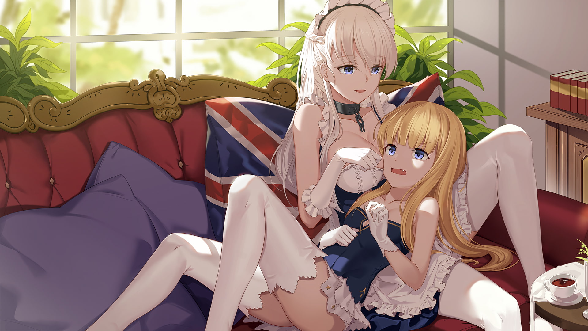 anime Belfast Azur Lane representation indoors human 2k