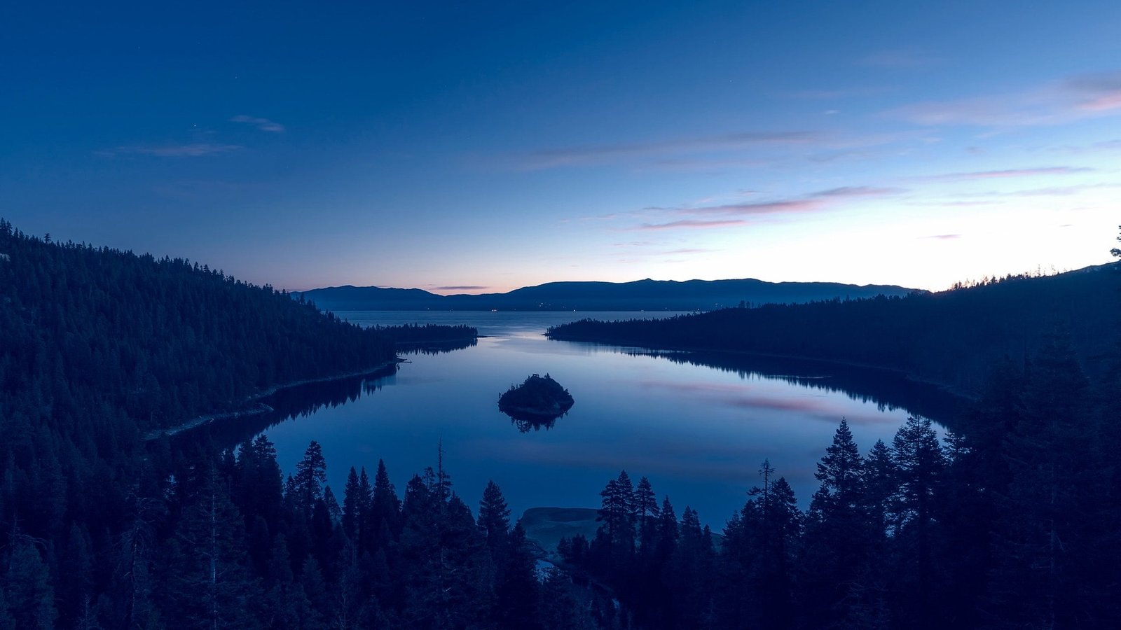 forest lake silhouette photo of during golden hour clouds 2k