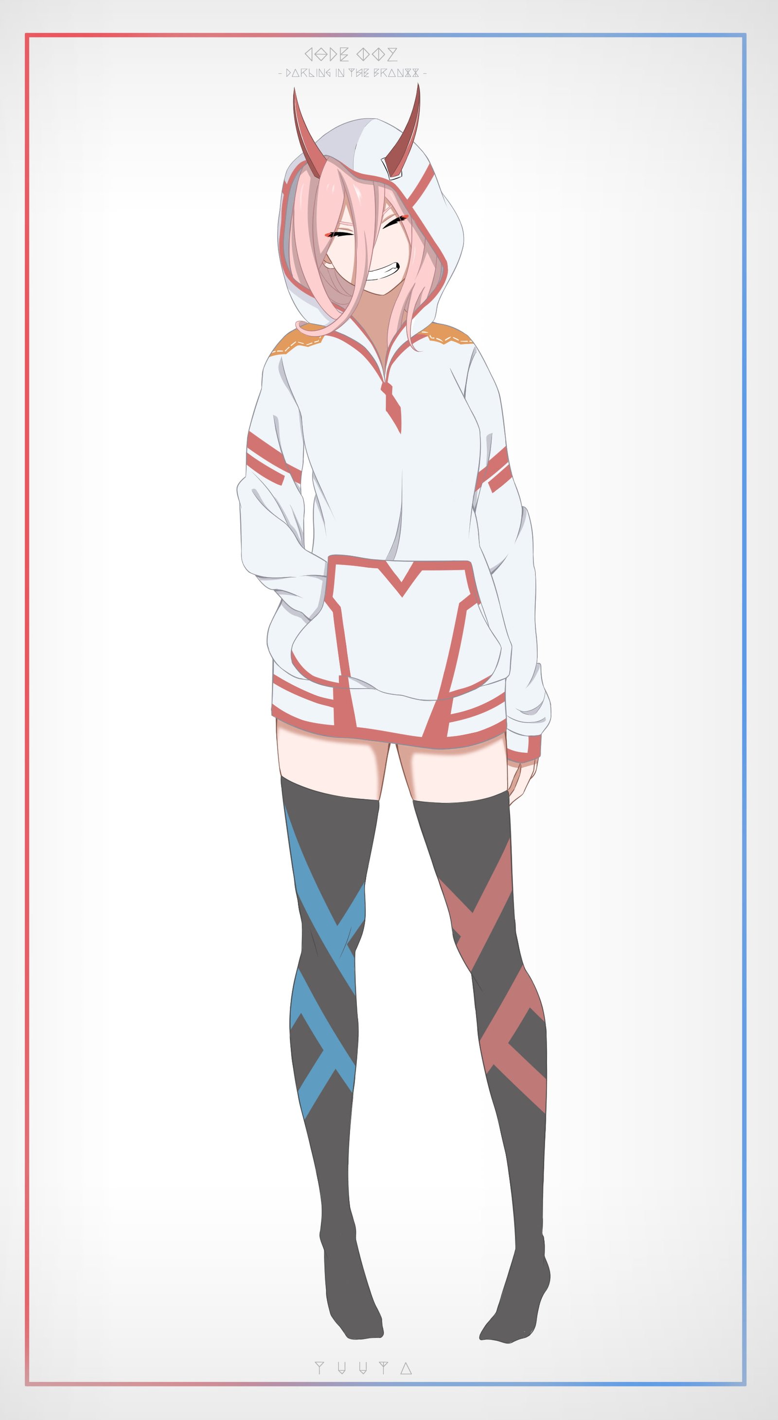 pink haired woman anime character Darling in the FranXX girls 2k