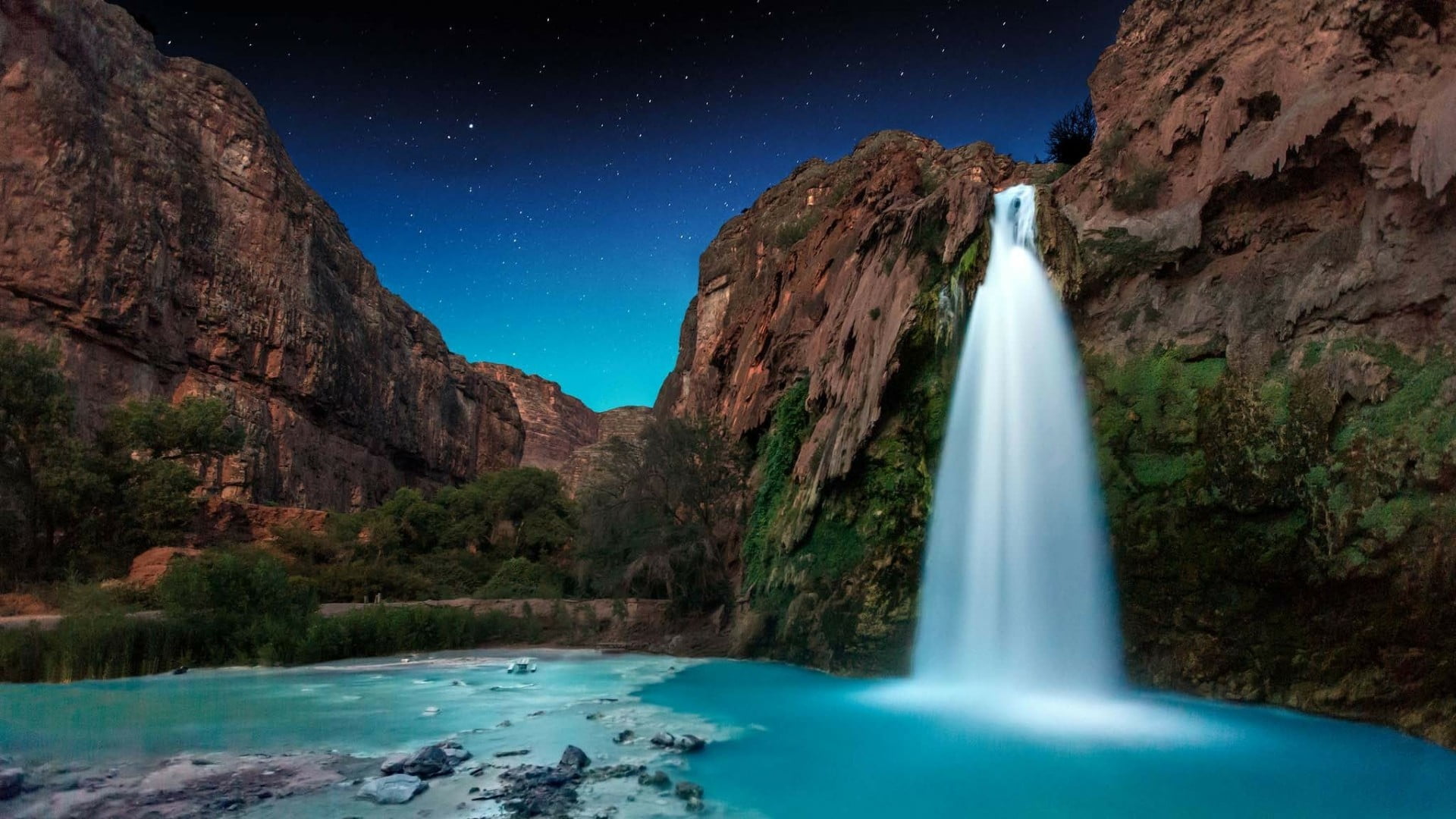 arizona fabulous beautiful havasu falls formation landscape 2k