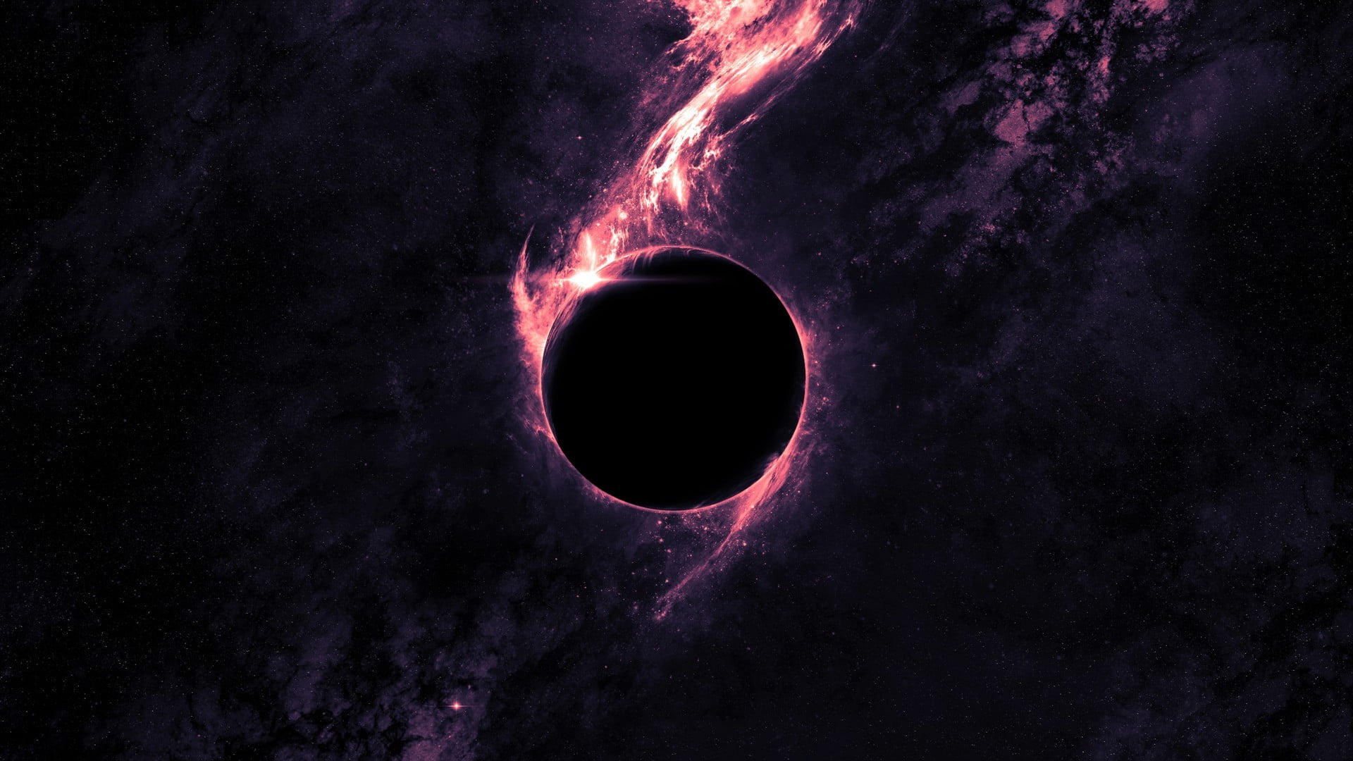 Solar eclipse illustration black hole digital wallpaper abstract 48 2k