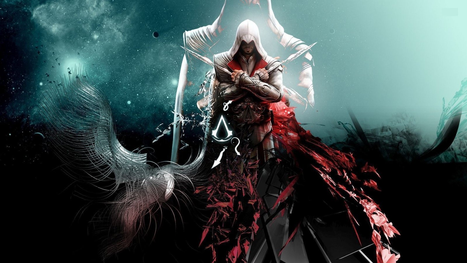 Assassin's Creed digital wallpaper video games Ezio Auditore da Firenze 2k