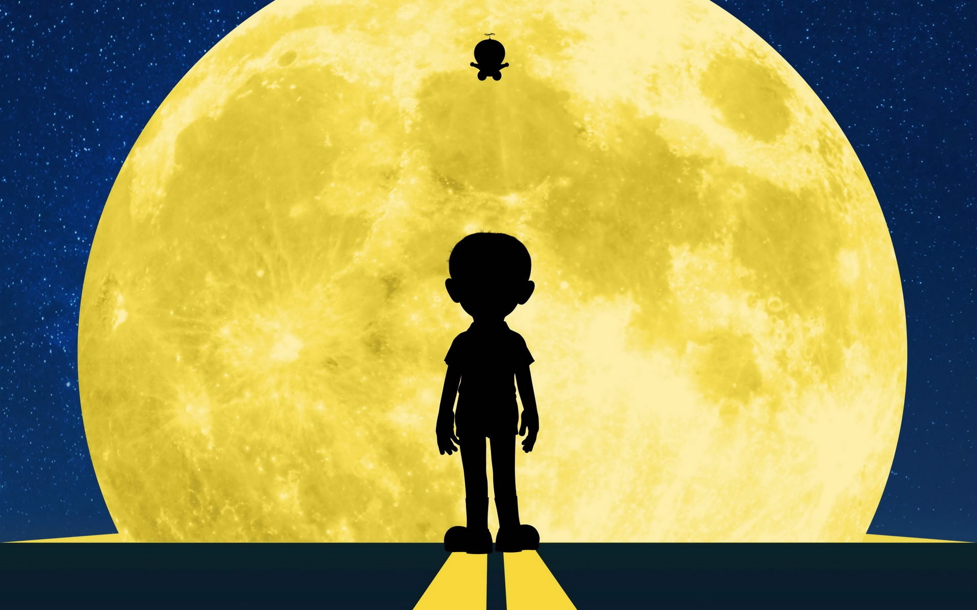 Stand By Me Doraemon Movie HD Widescreen Wallpaper silhouette 2k