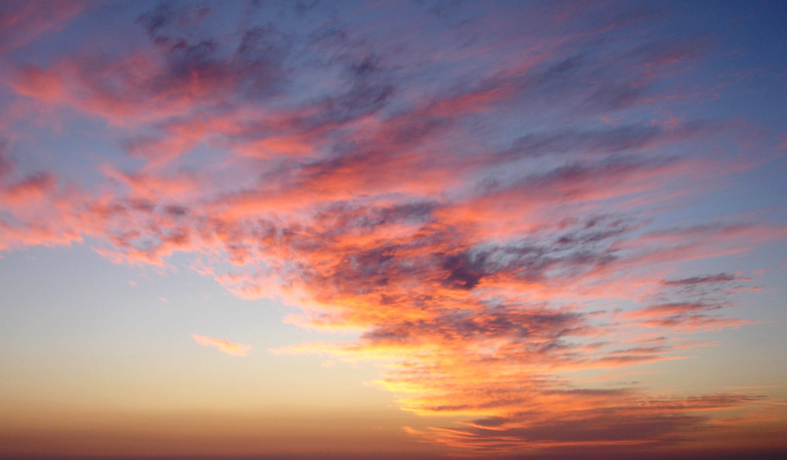 sunset nature dawn sky cloud orange color 2k