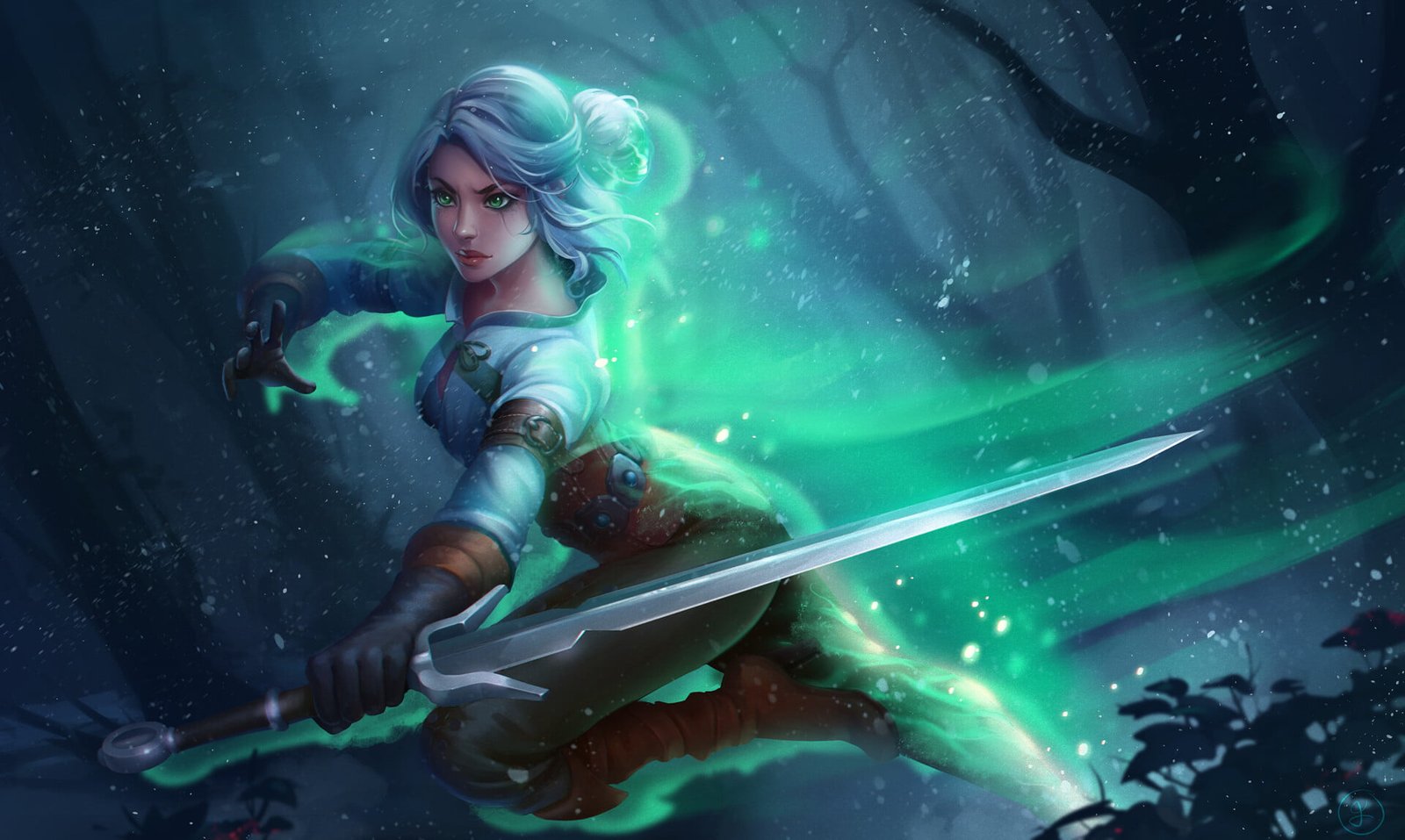 sword video game girls The Witcher 3 Wild Hunt Cirilla Fiona Elen Riannon 2k
