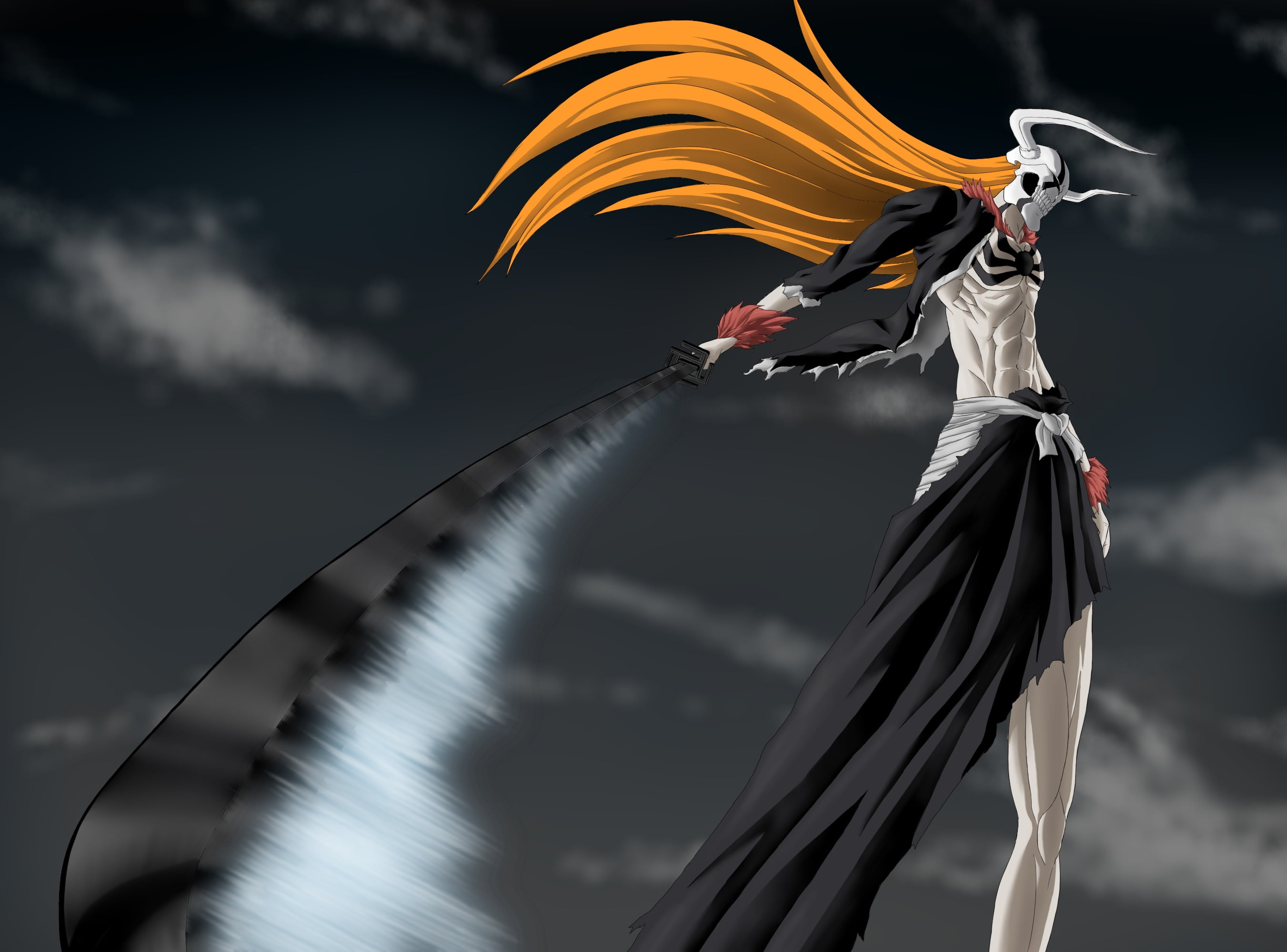 Beach Kurosaki Ichigo bleach sword hollow wave weapons symbol 2k