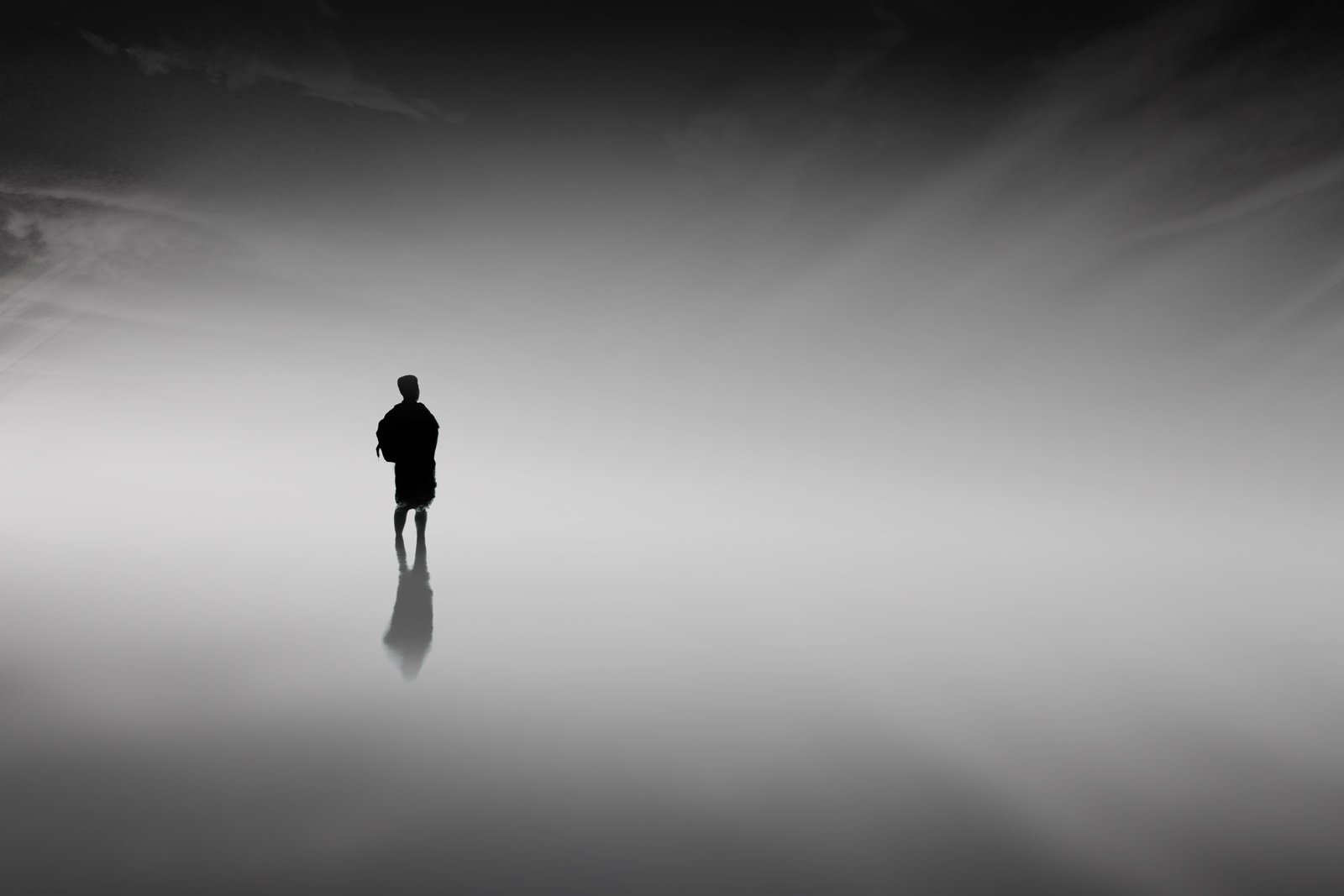 silhouette photo of man standing abstract action activity 2k 4k 5k