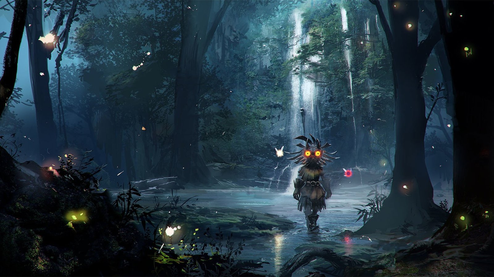 black alien character digital wallpaper The Legend of Zelda Majora's Mask 2k