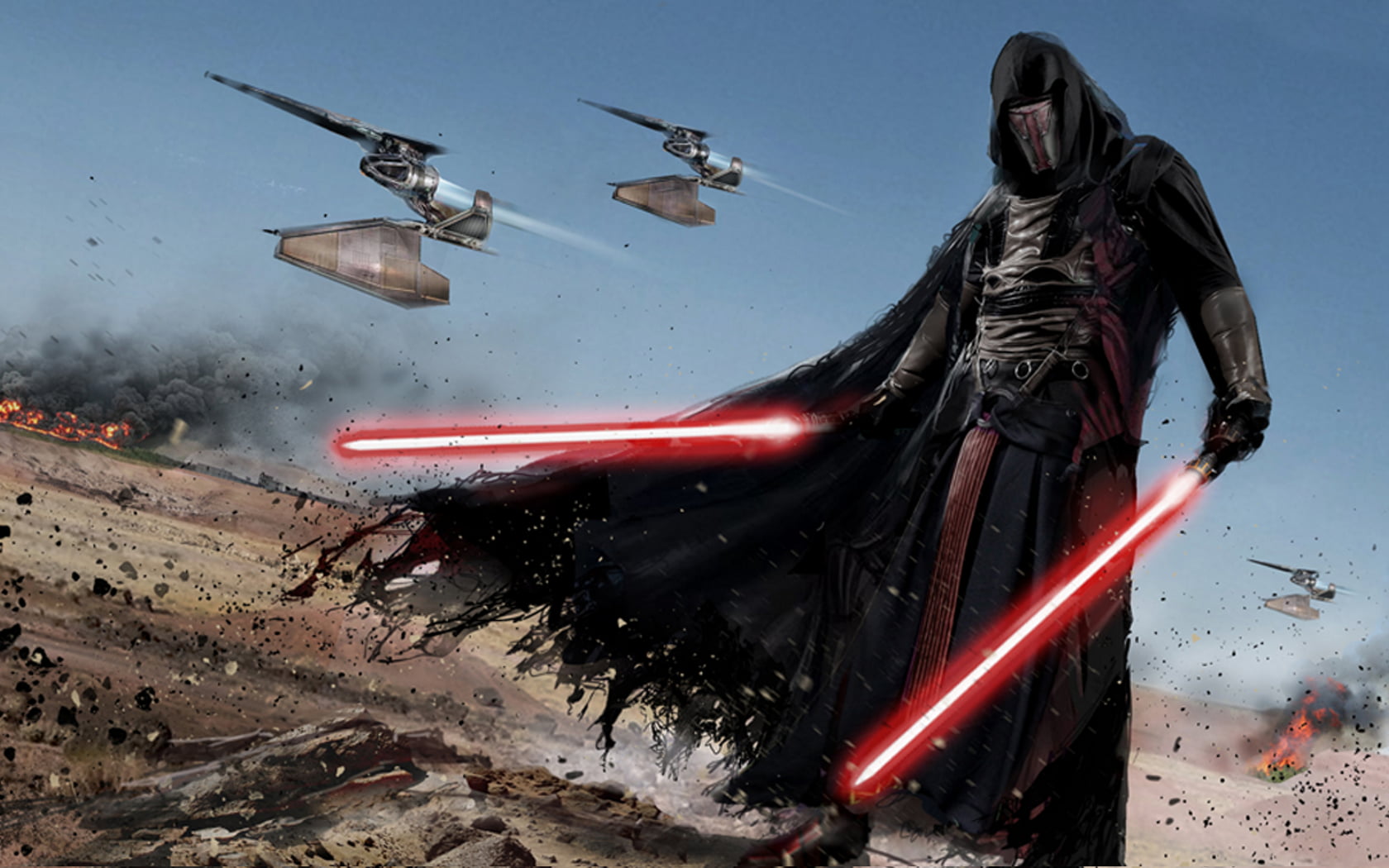 Star Wars Kylo Ren digital wallpaper lightsaber Darth Revan 2k