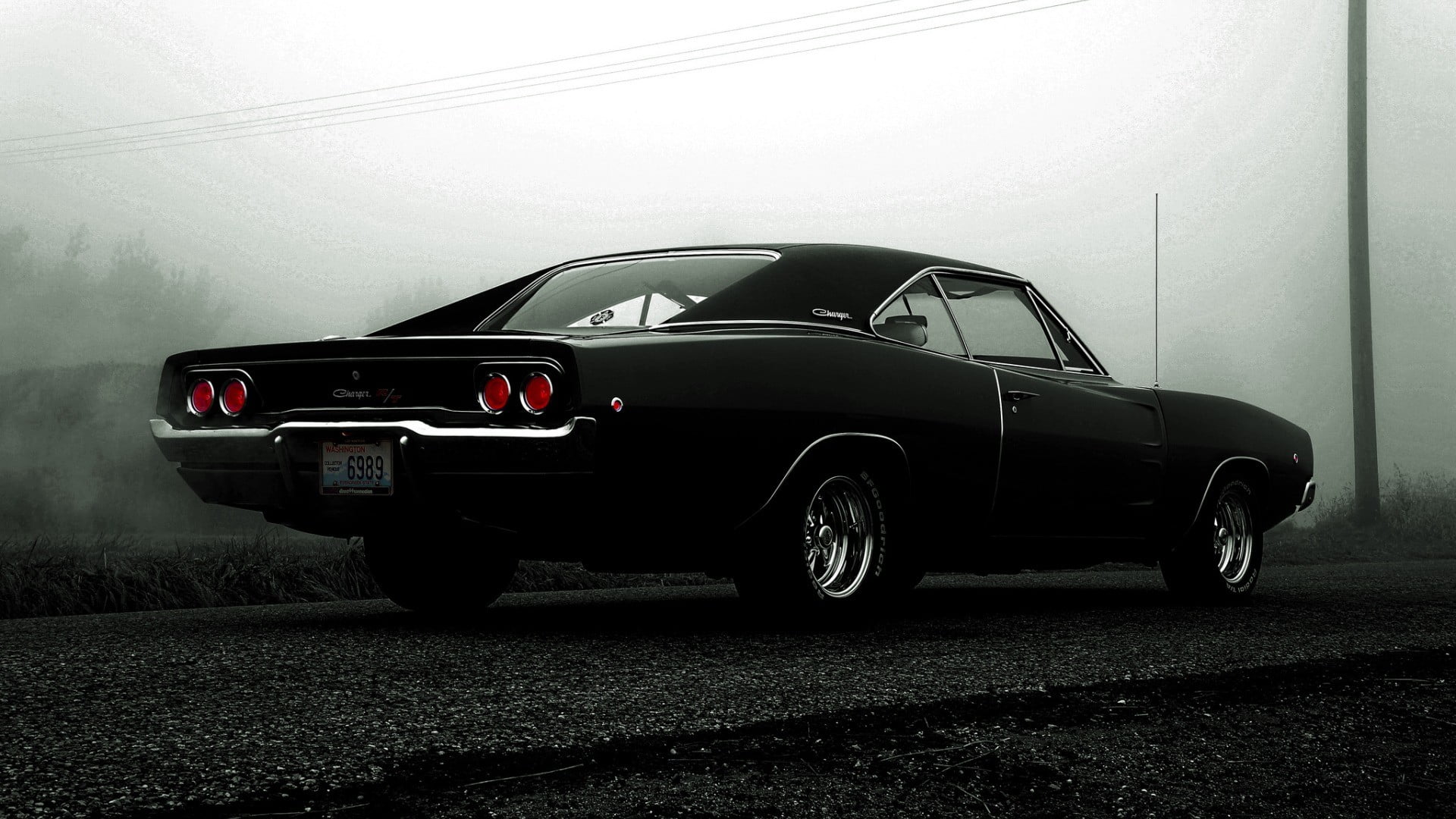 black coupe car Dodge Charger R T 2k
