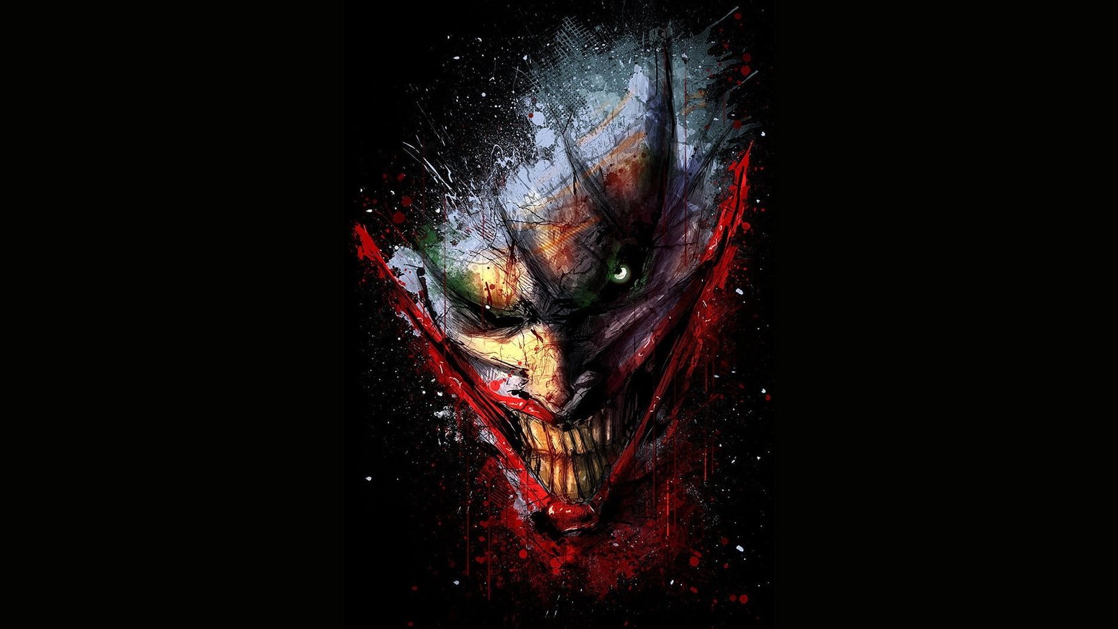 The Joker digital wallpaper Batman simple background black 2k