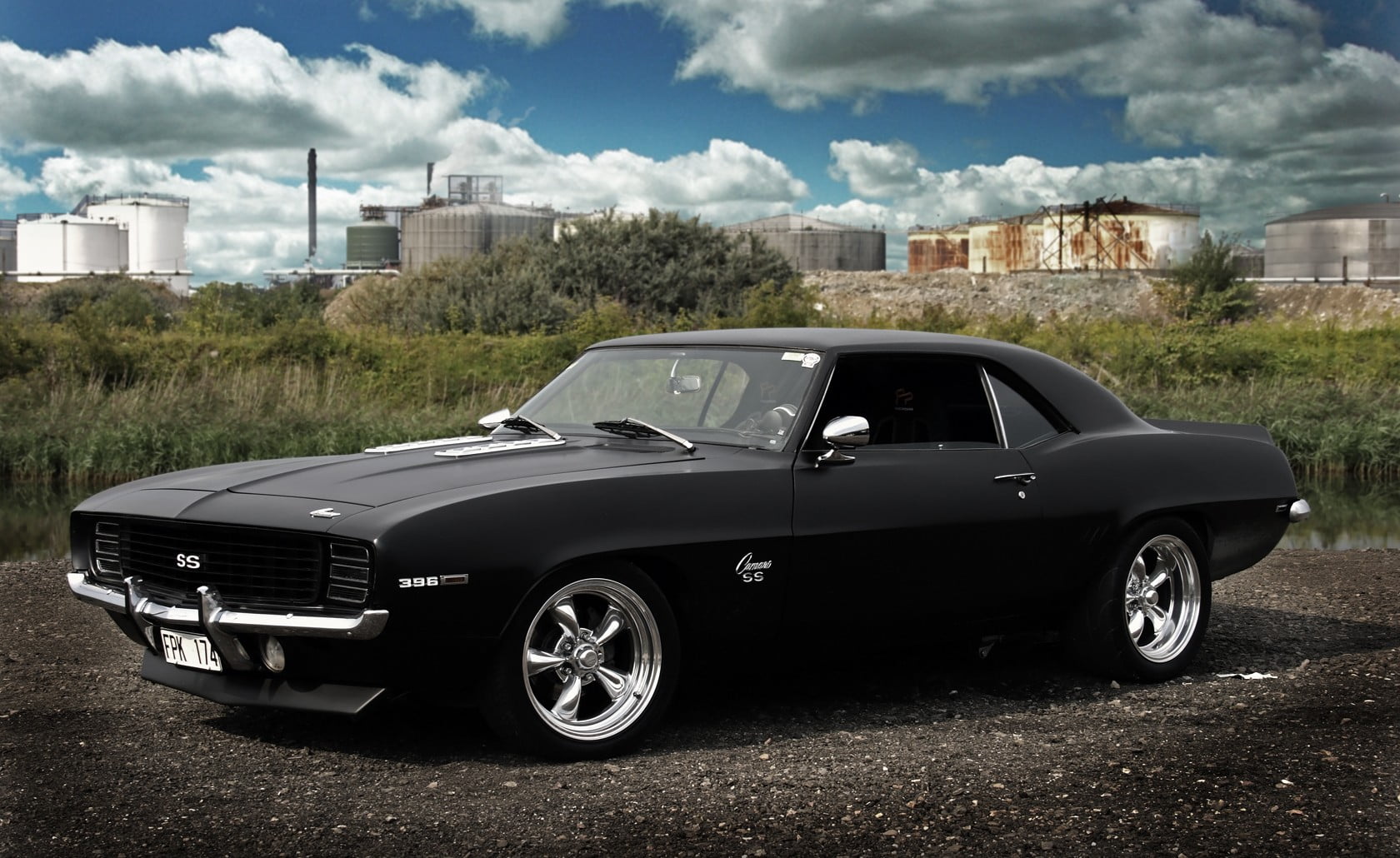 black muscle car Chevrolet Camaro SS cars mode of transportation 2k