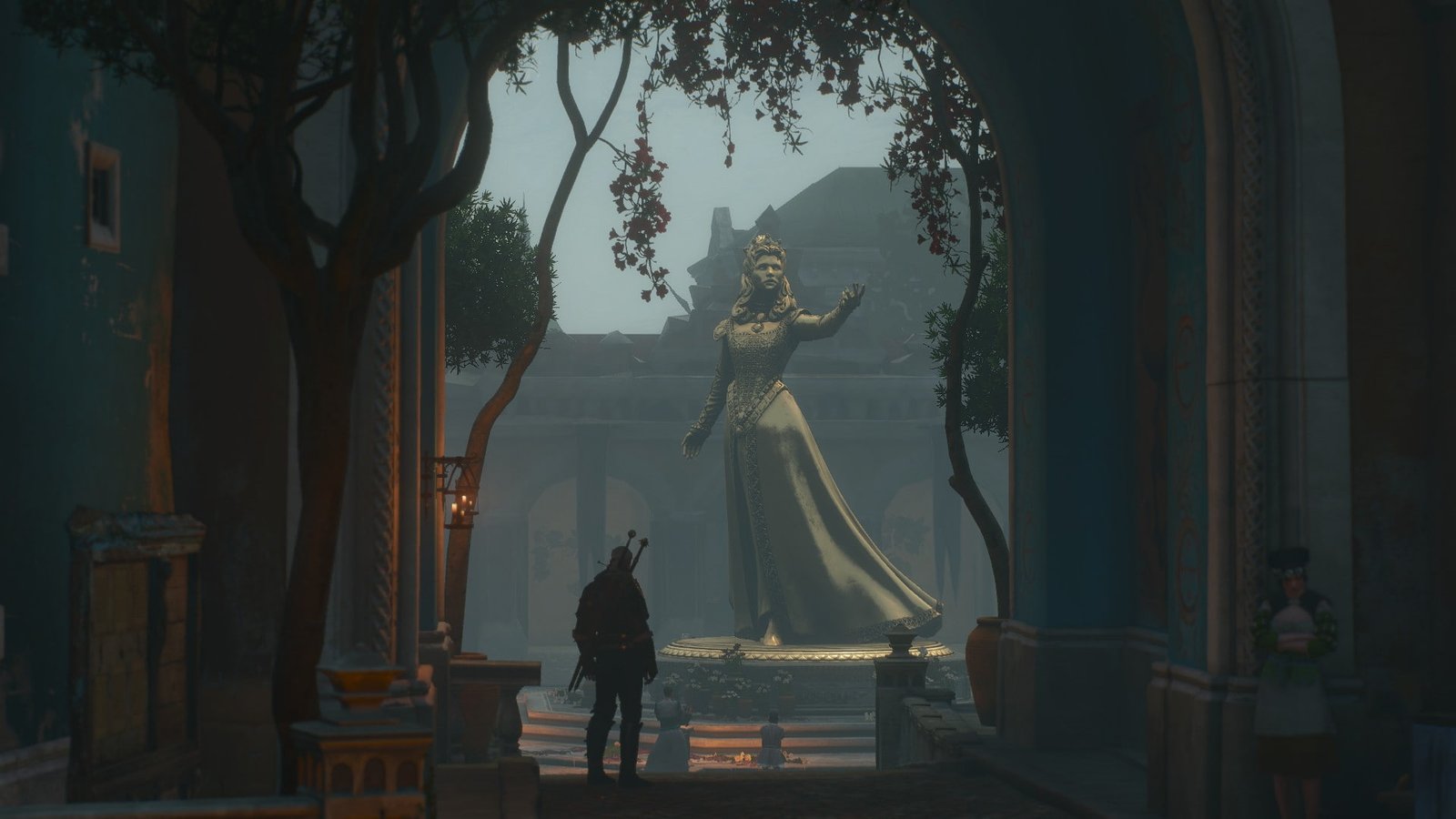 The Witcher 3 Wild Hunt Geralt of Rivia statue video games 2k