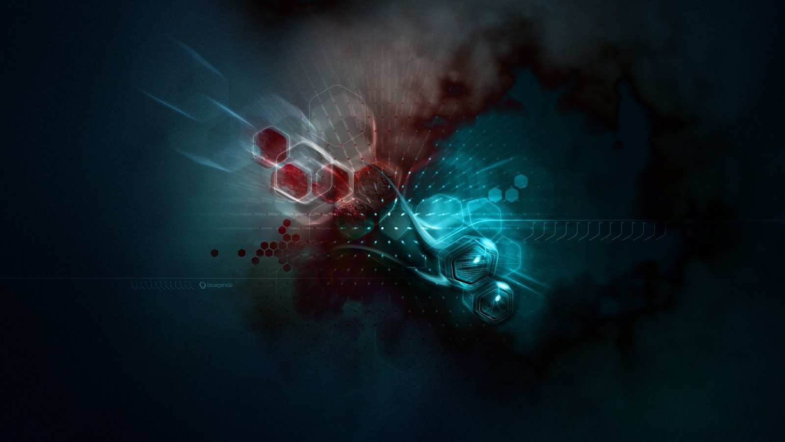 blue and red digital wallpaper abstract art human body part 2k