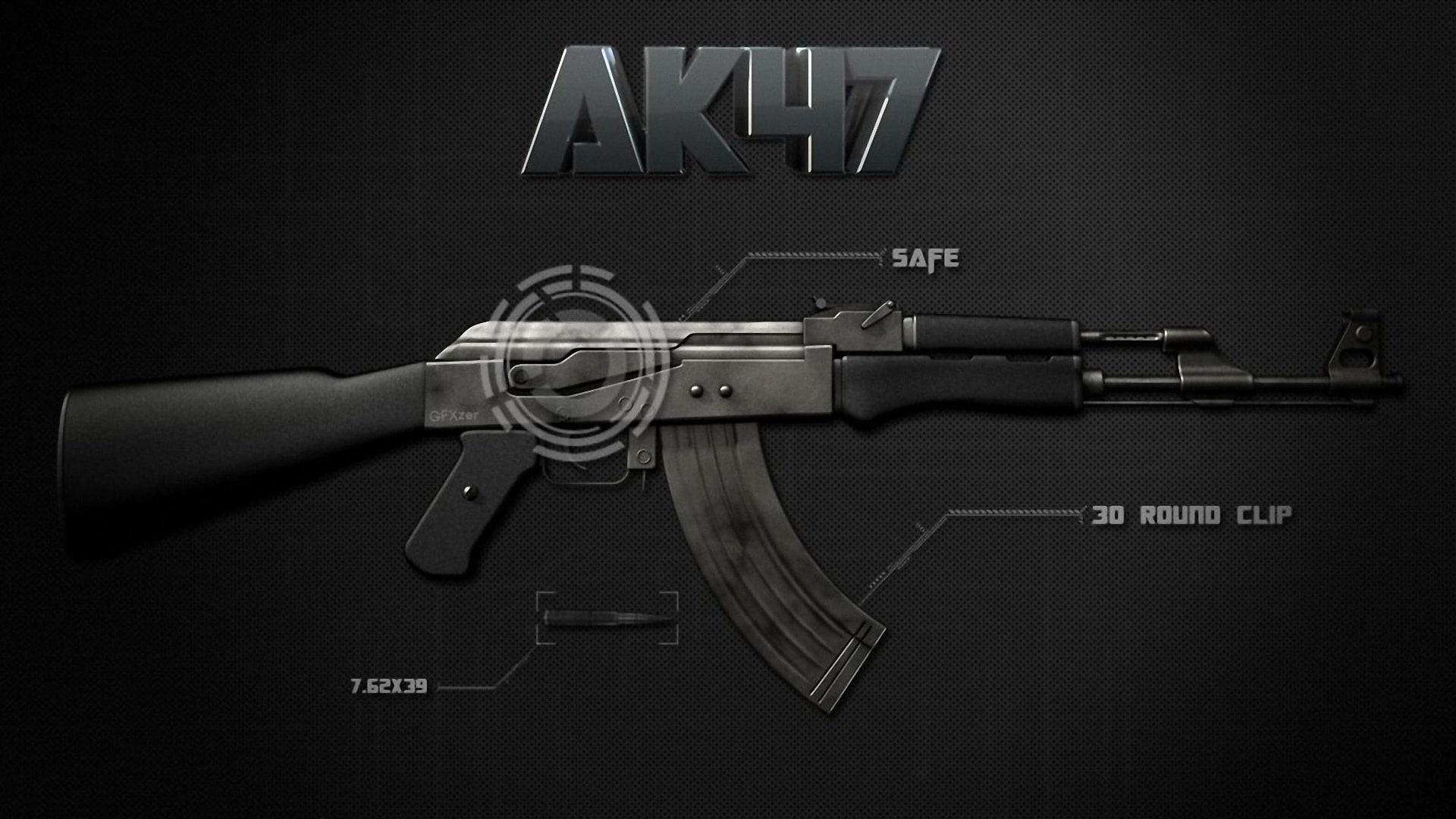 weapons Nature Fields HD Art ak 47 2k
