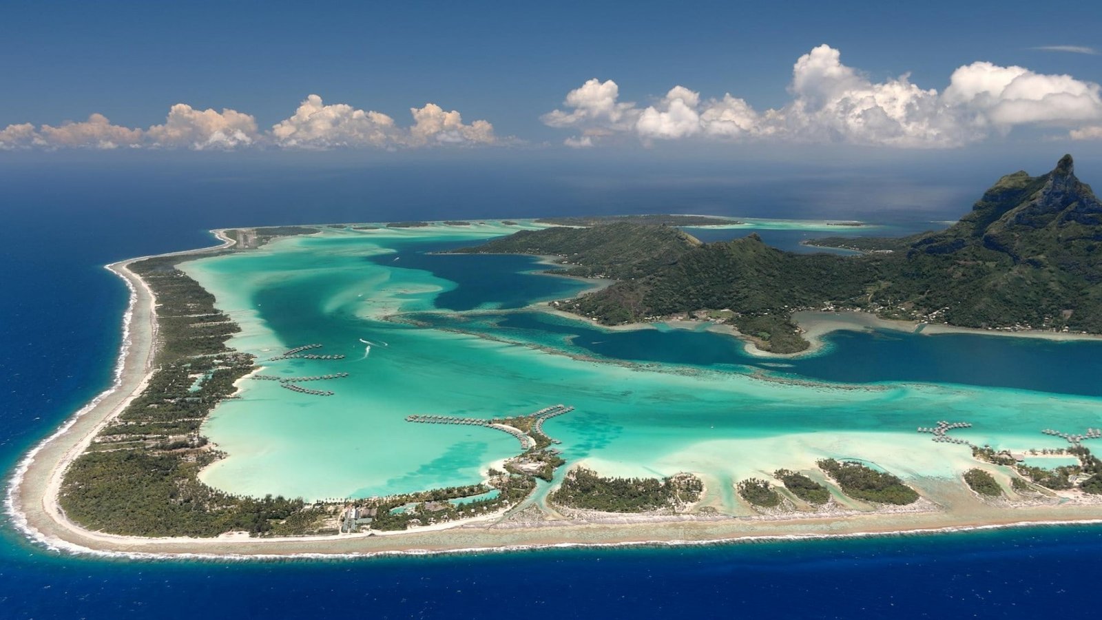 Bora Island Of Paradise In French Polynesia Landscape Nature Sea Wallpaper Hd 2k