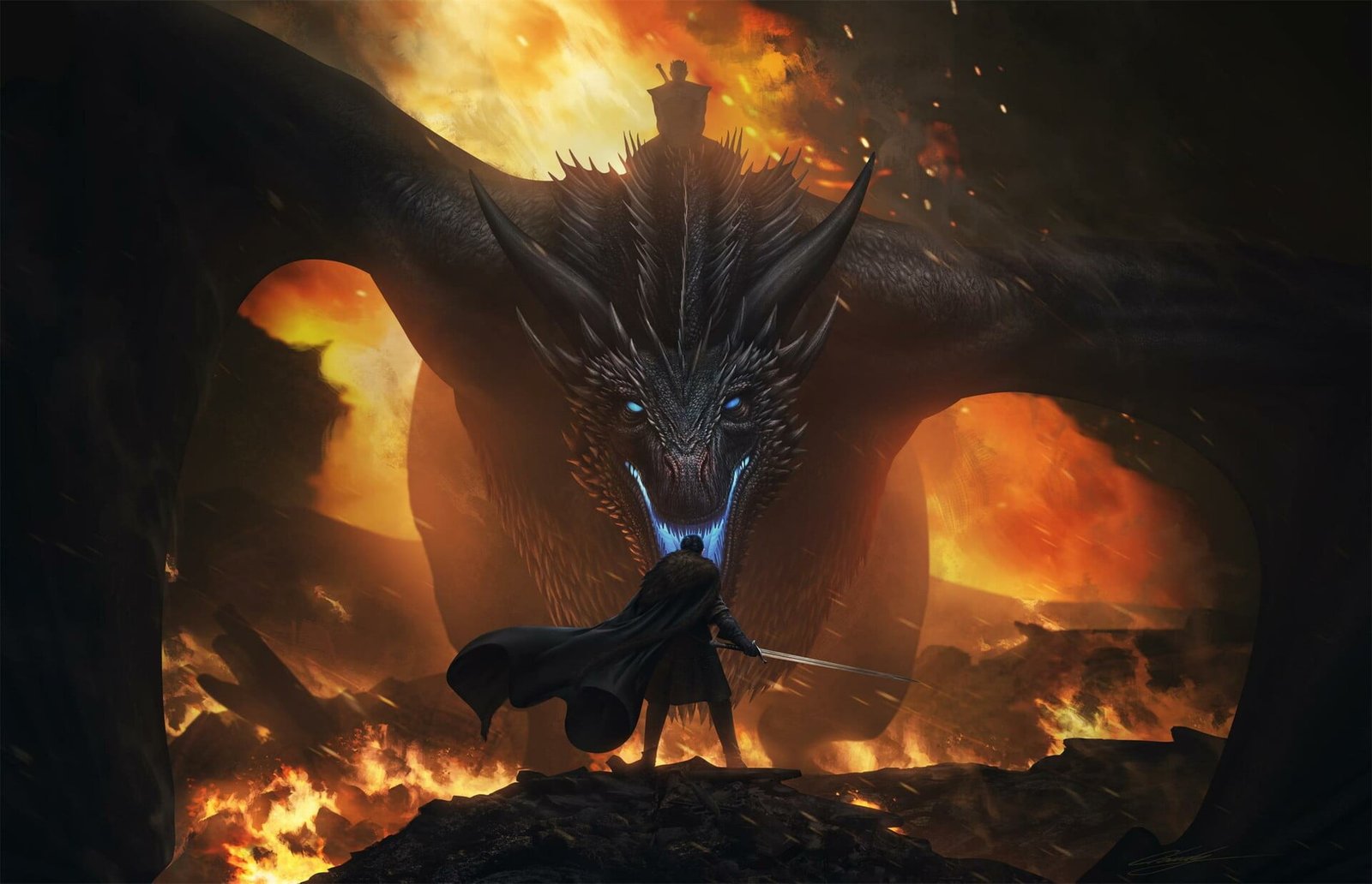 TV Show Game Of Thrones Dragon Jon Snow Night King of 71 2k