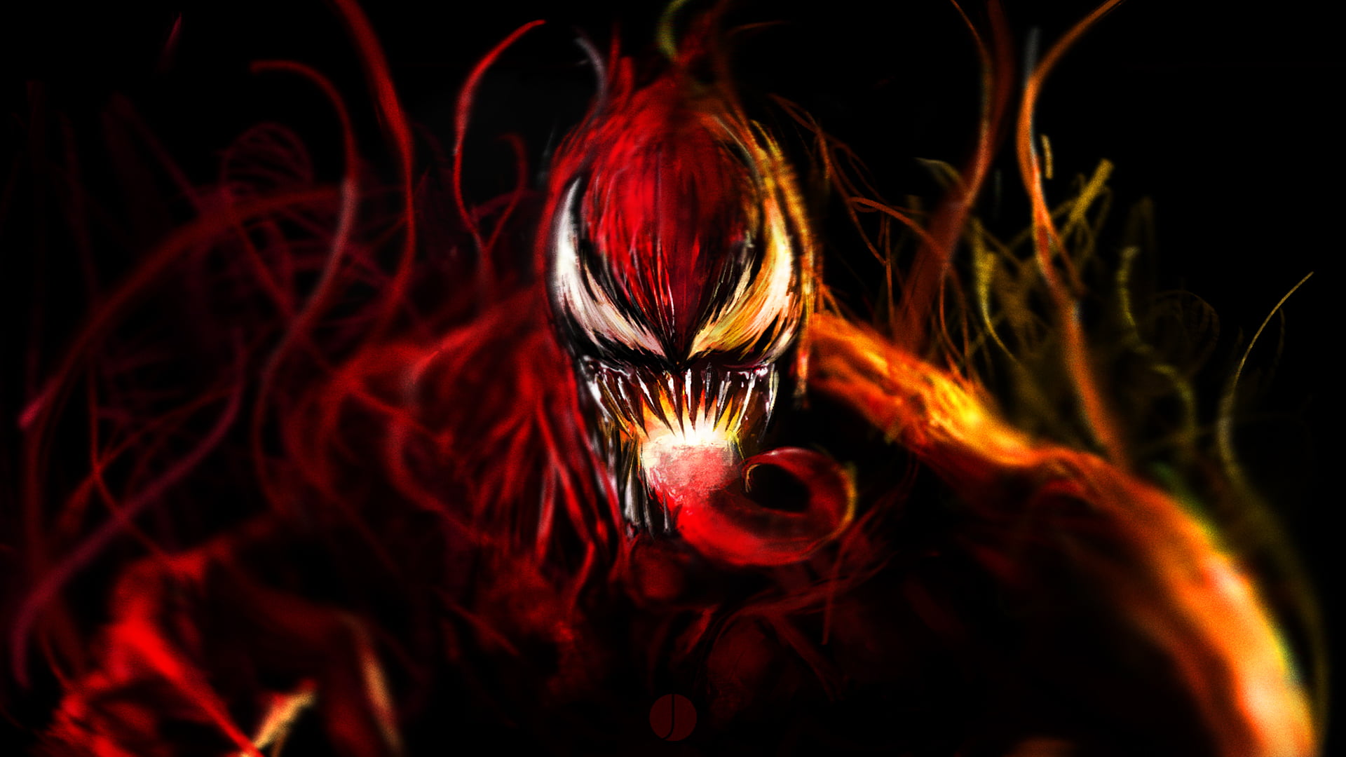 Venom illustration art Marvel Comics Symbiote Carnage supervillain 2k