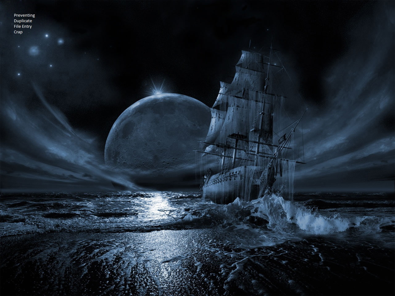 water ocean sea stars pirate ship moon ships Nature Oceans HD Art