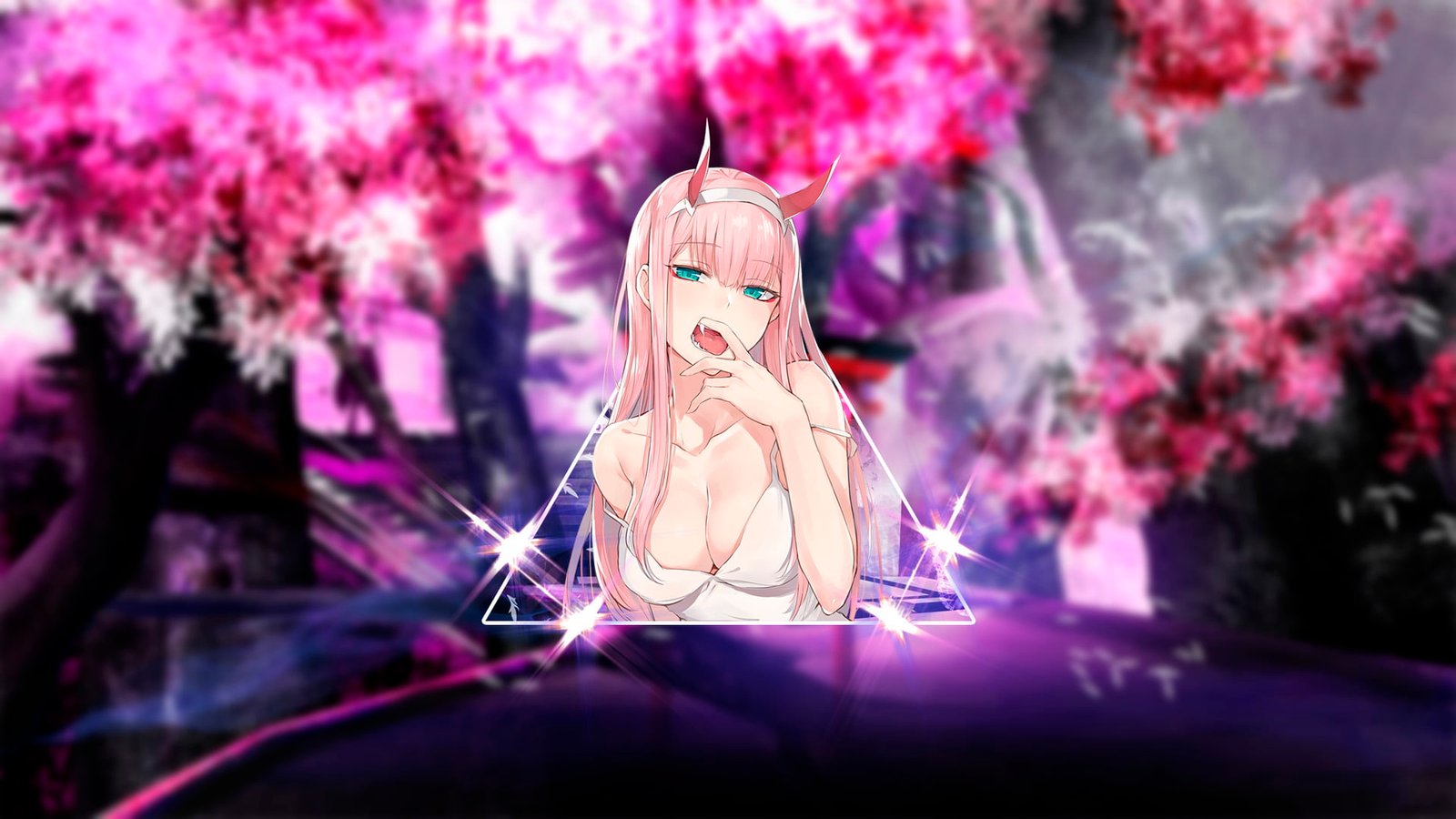 Zero Two Darling in the FranXX ZeroTwo landscape anime 2k