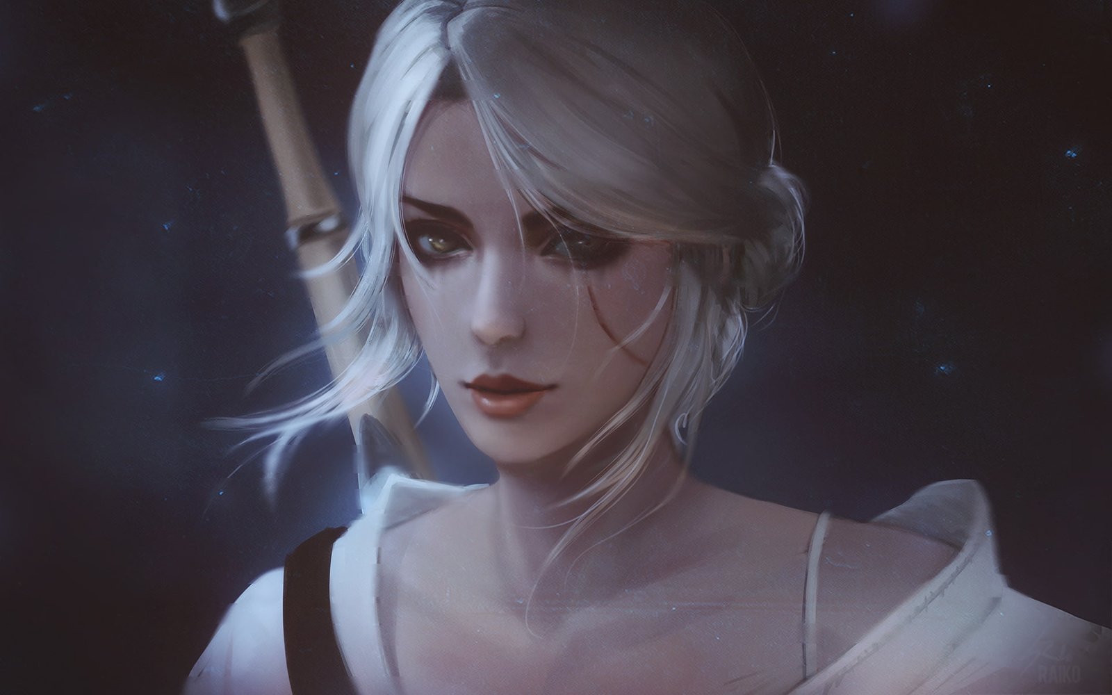 white hair The Witcher Cirilla Fiona Elen Riannon 3 Wild Hunt 2k