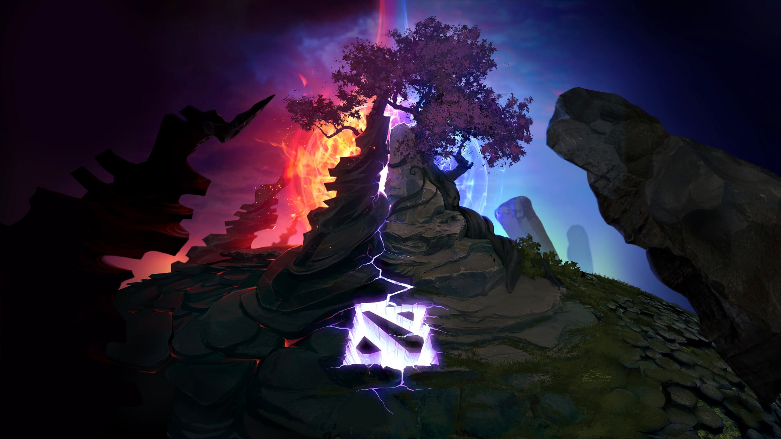 Dota 2 Throne wallpaper nature solid illuminated rock object 2k