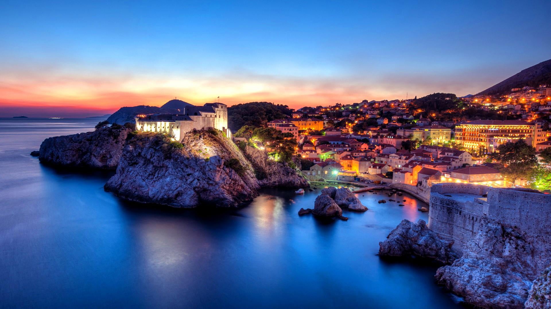dubrovnik croatia beach water sea mediterranean city 2k