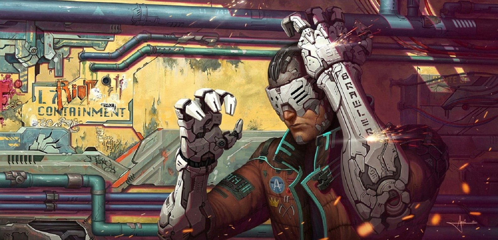 game application screenshot cyborg science fiction futuristic 2k