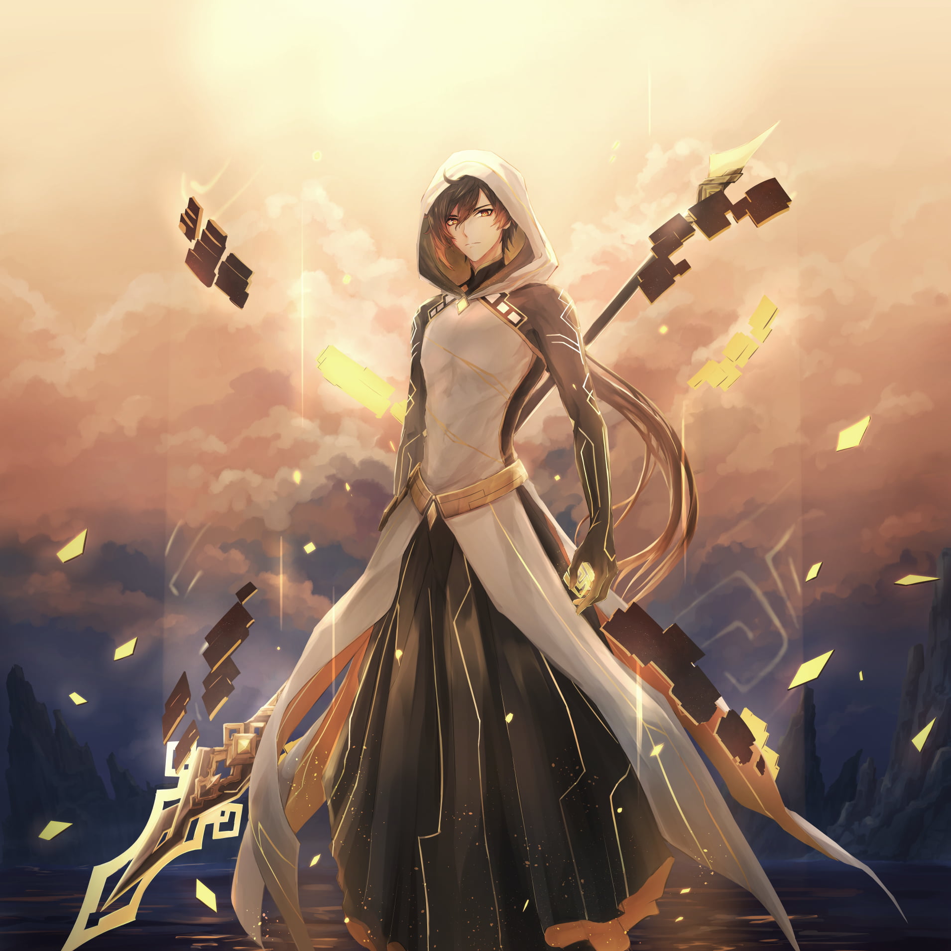 Genshin Impact anime boys Zhongli 2k