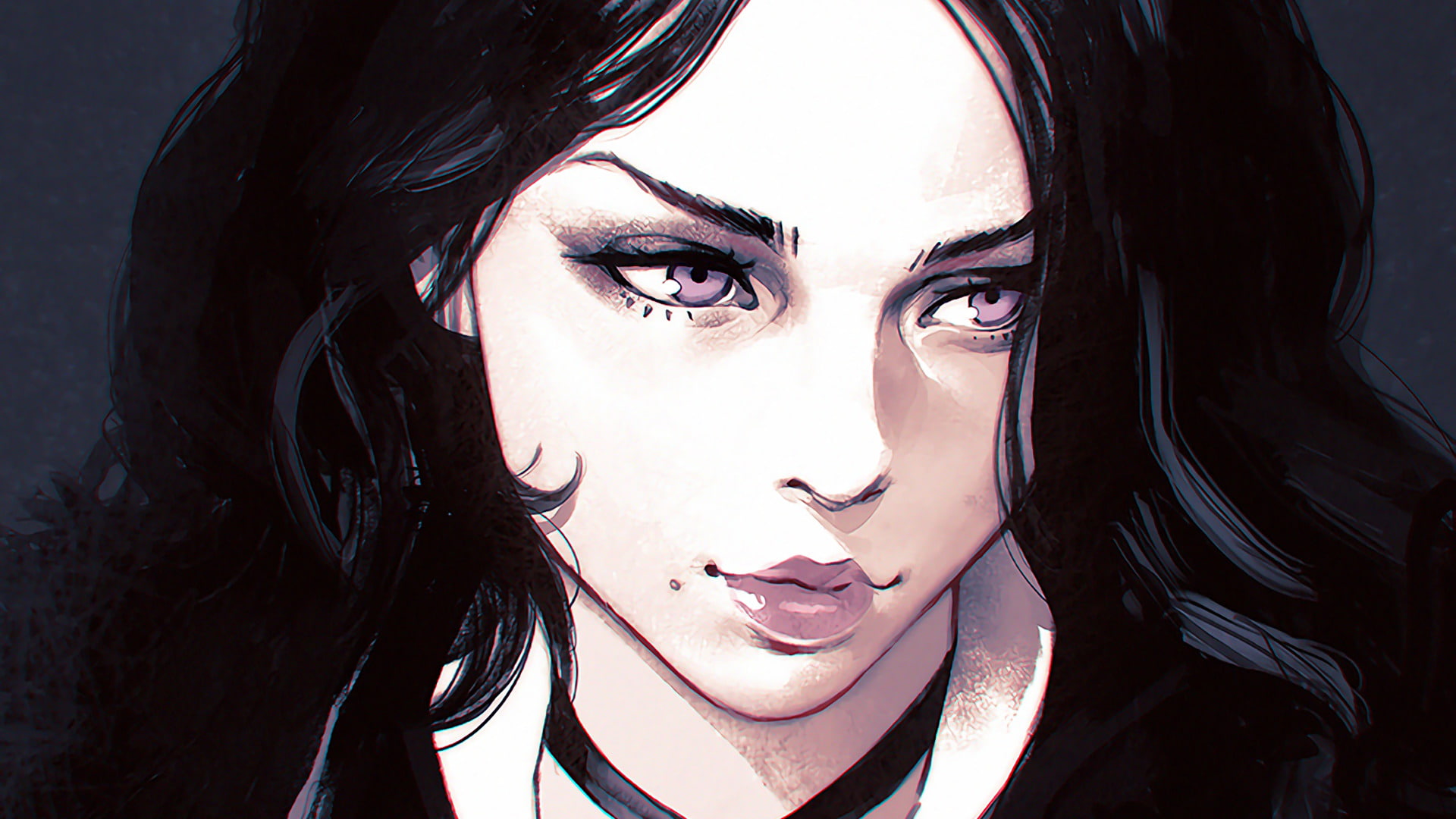 ilya kuvshinov drawing yennefer of vengerberg the witcher 2k