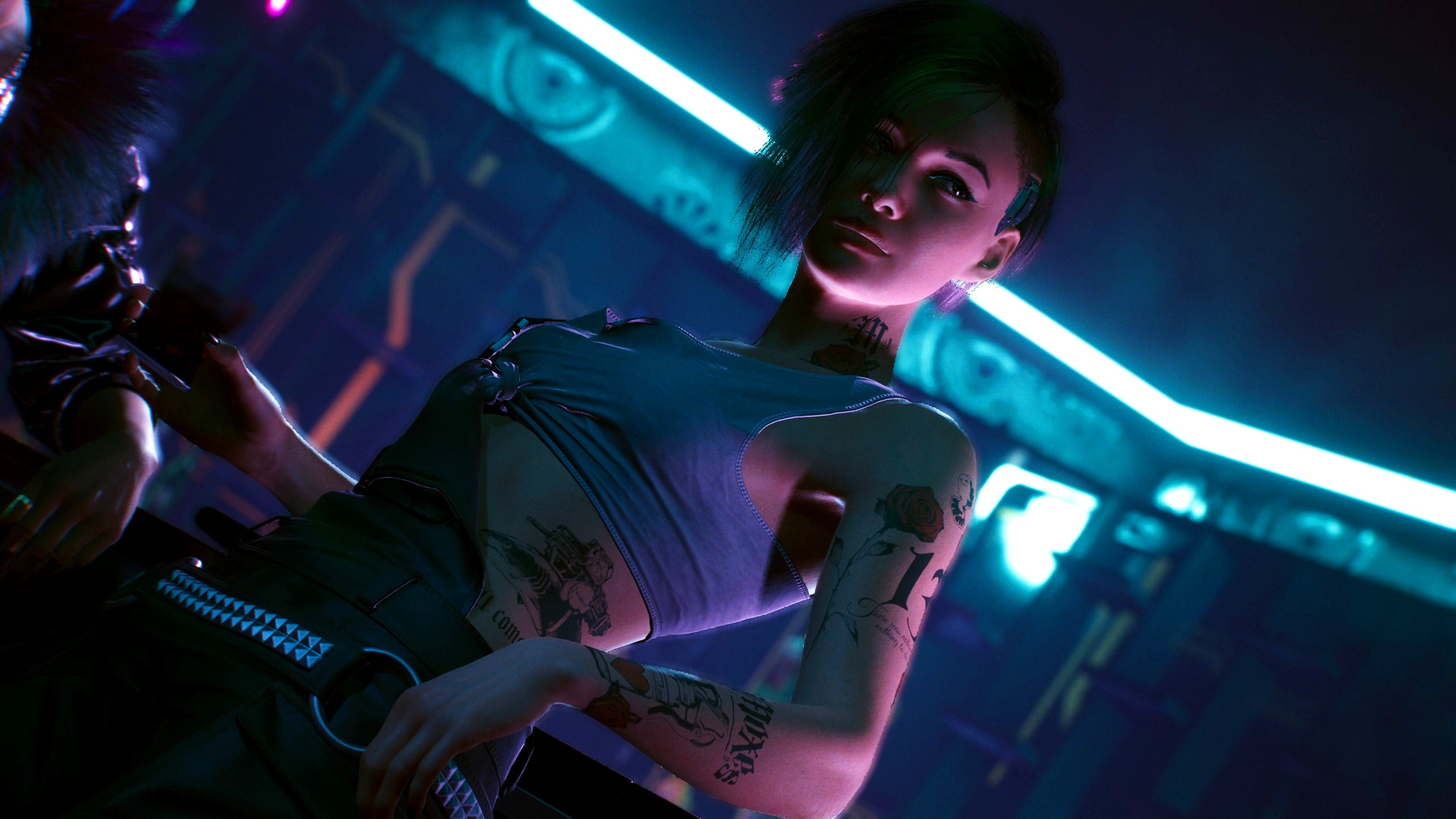 Judy Alvarez Cyberpunk video games tattoo 2k